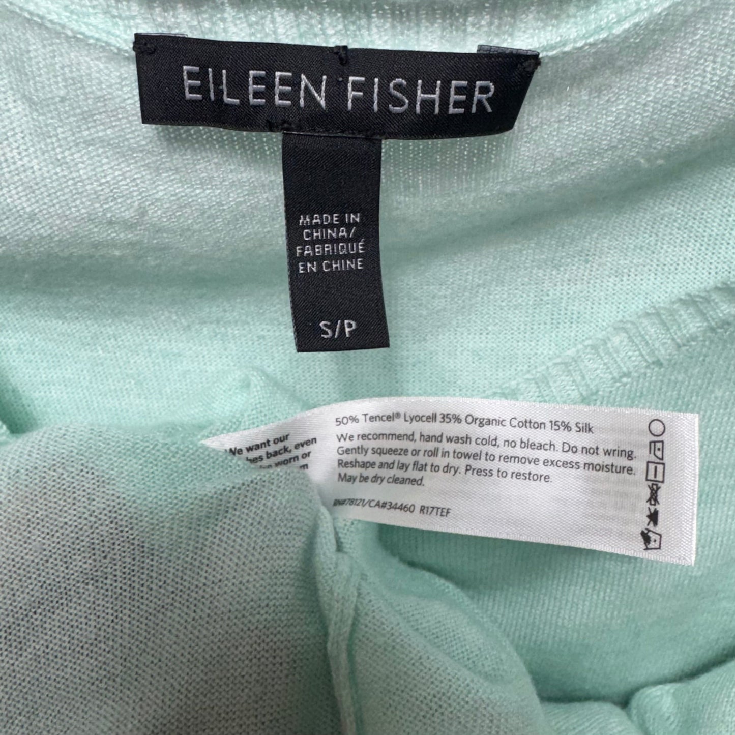 Sweater By Eileen Fisher In Aqua, Size: S