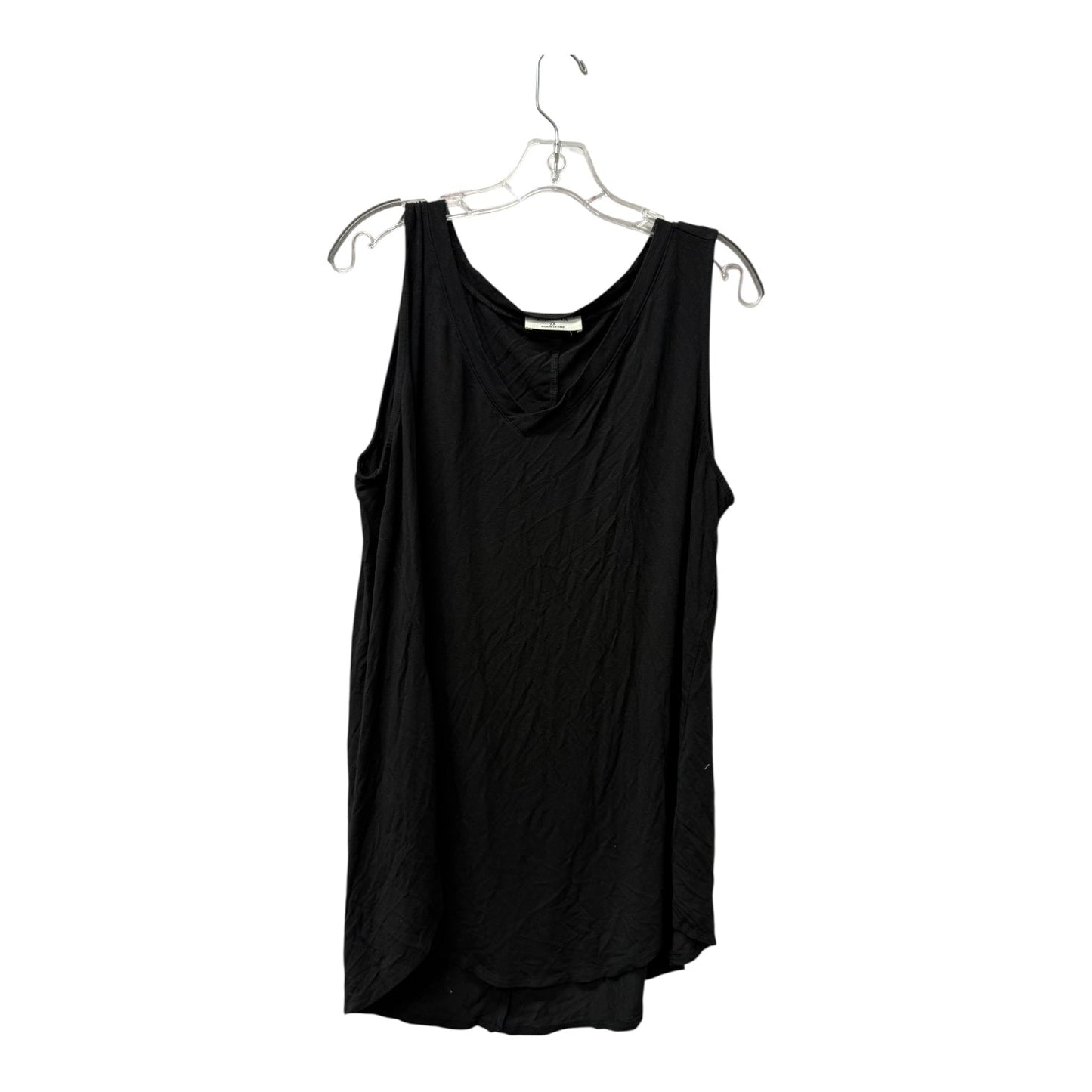 Top Sleeveless By Zenana In Black, Size:2X