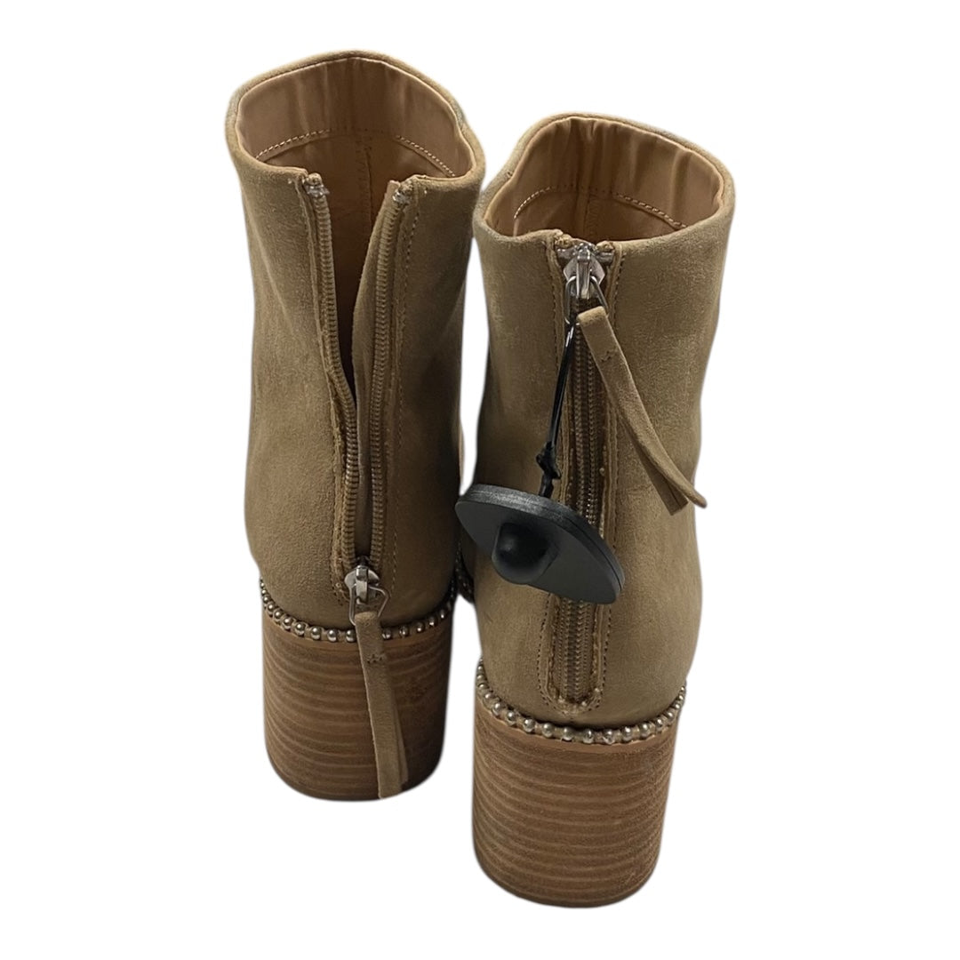 Boots Ankle Heels By Steve Madden In Tan, Size:8.5