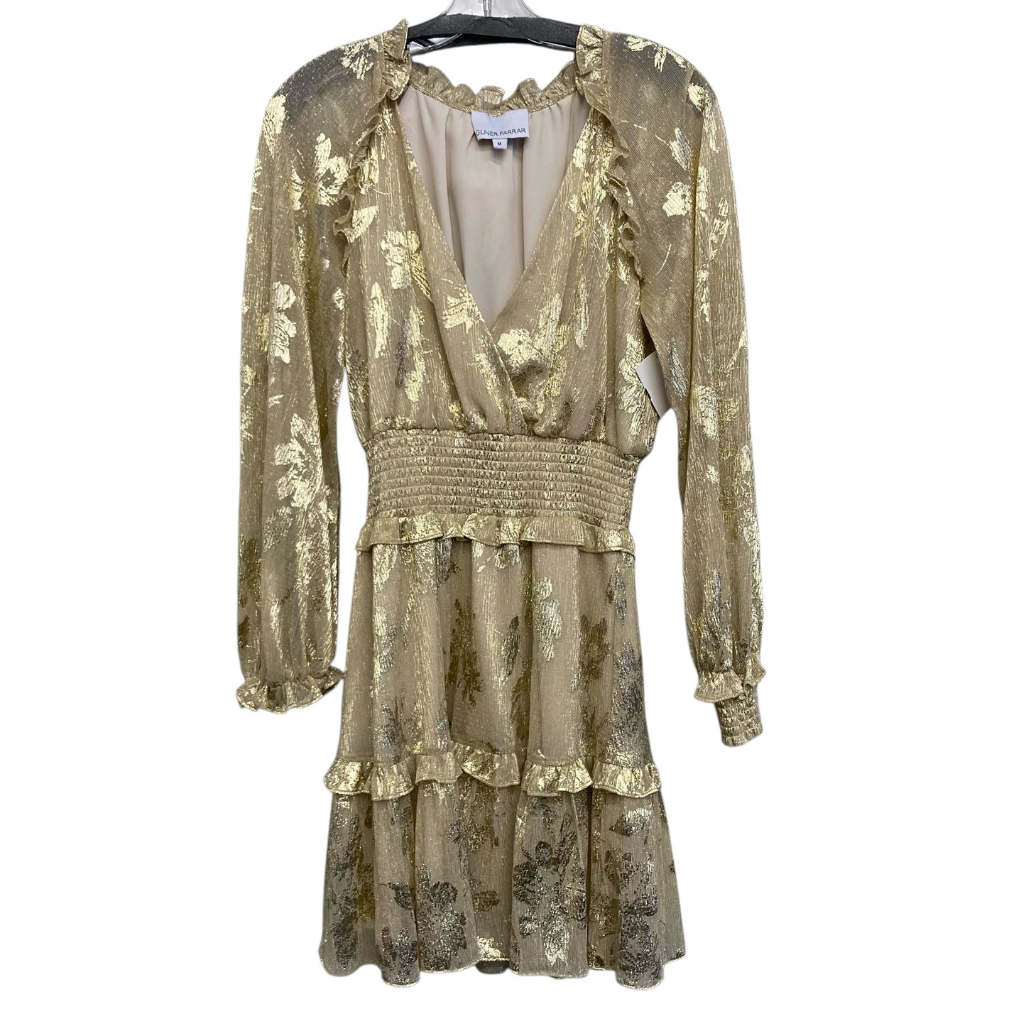 Dress Party Short By Gilner Farrar In Gold, Size:M