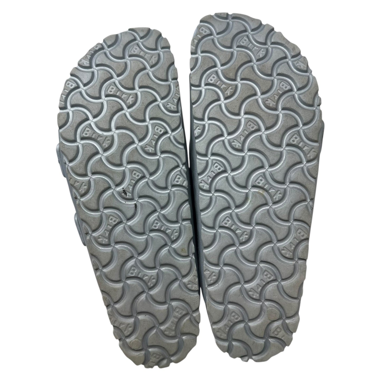 Arizona EVA Sandals Flats By Birkenstock In Silver, Size: 6