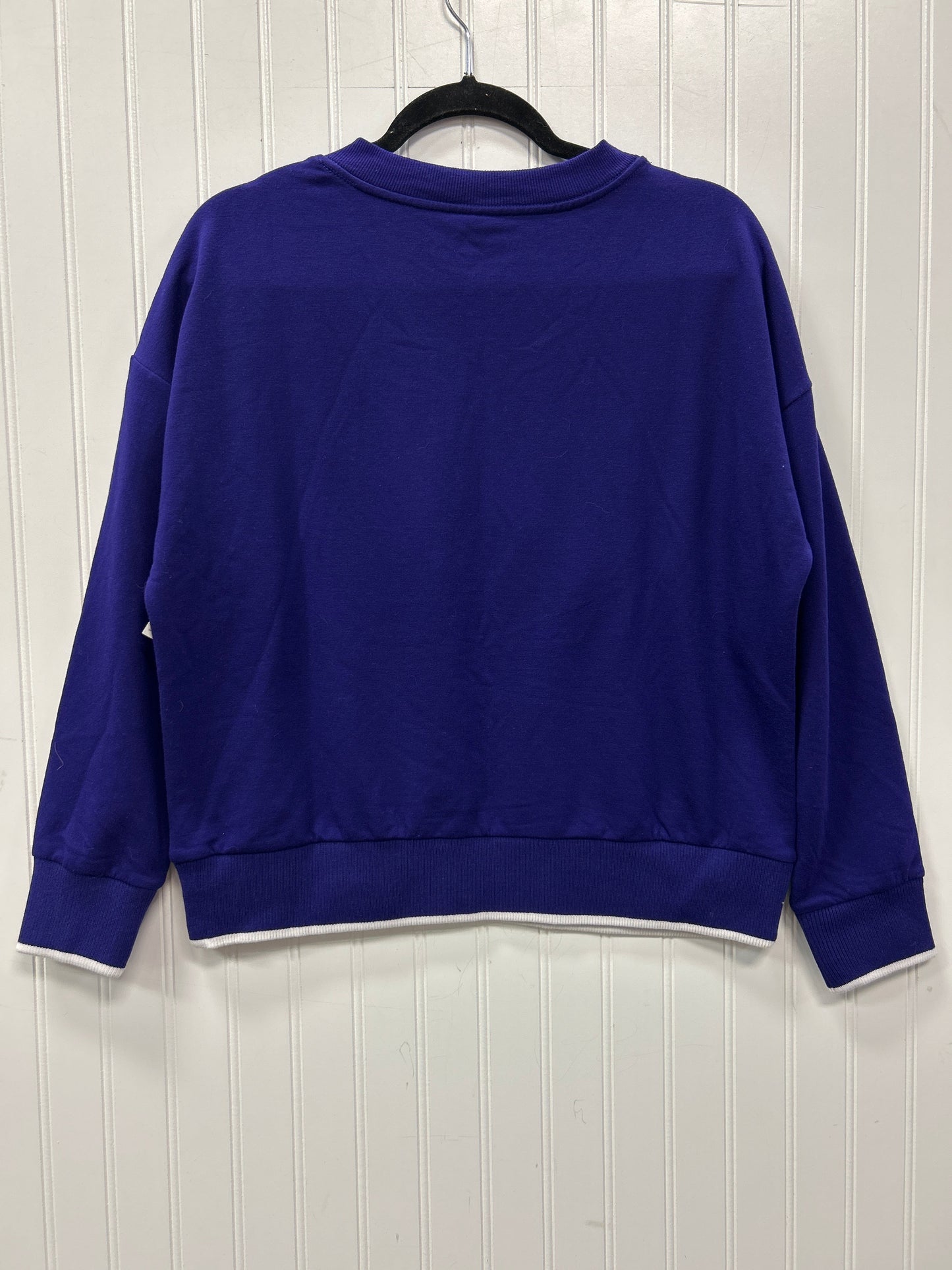 Athletic Top Ls Crewneck By Nfl In Purple, Size:M