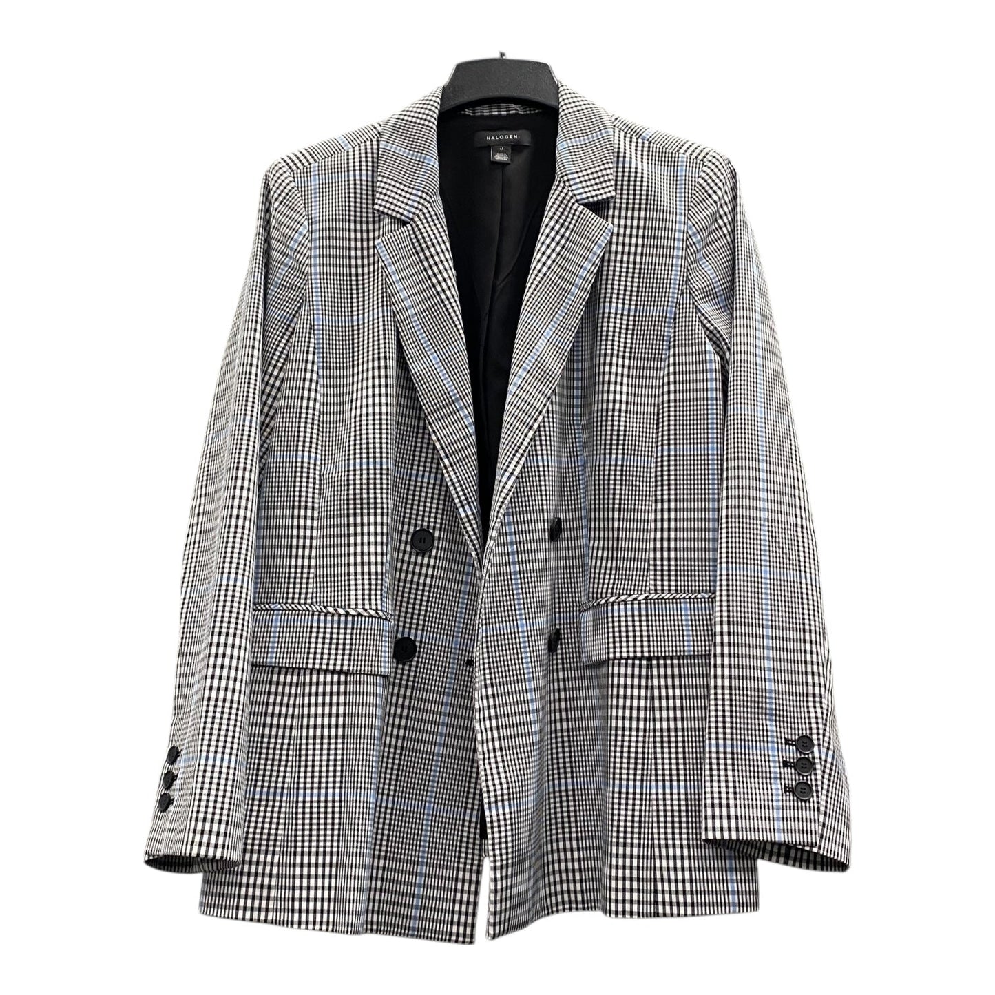 Blazer By Halogen In Black & Blue, Size:1X