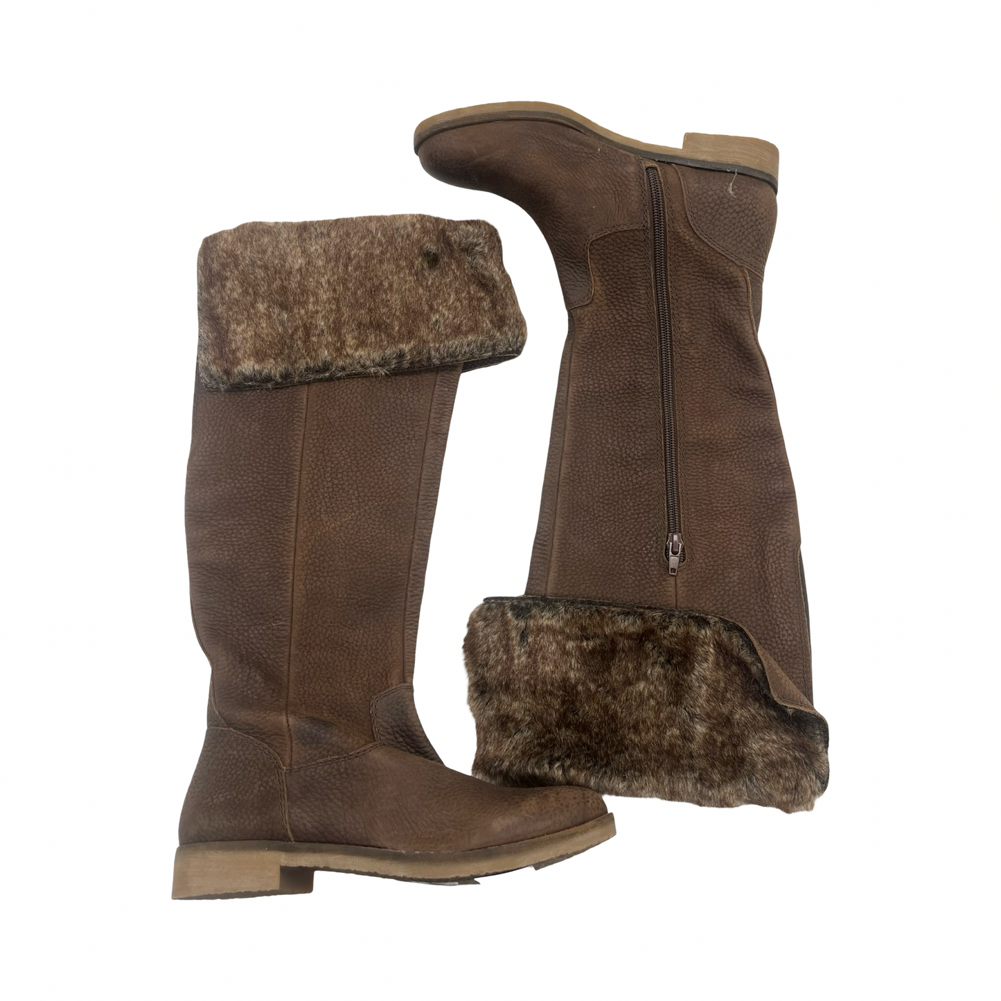 Boots Leather By Lucky Brand In Brown, Size:6