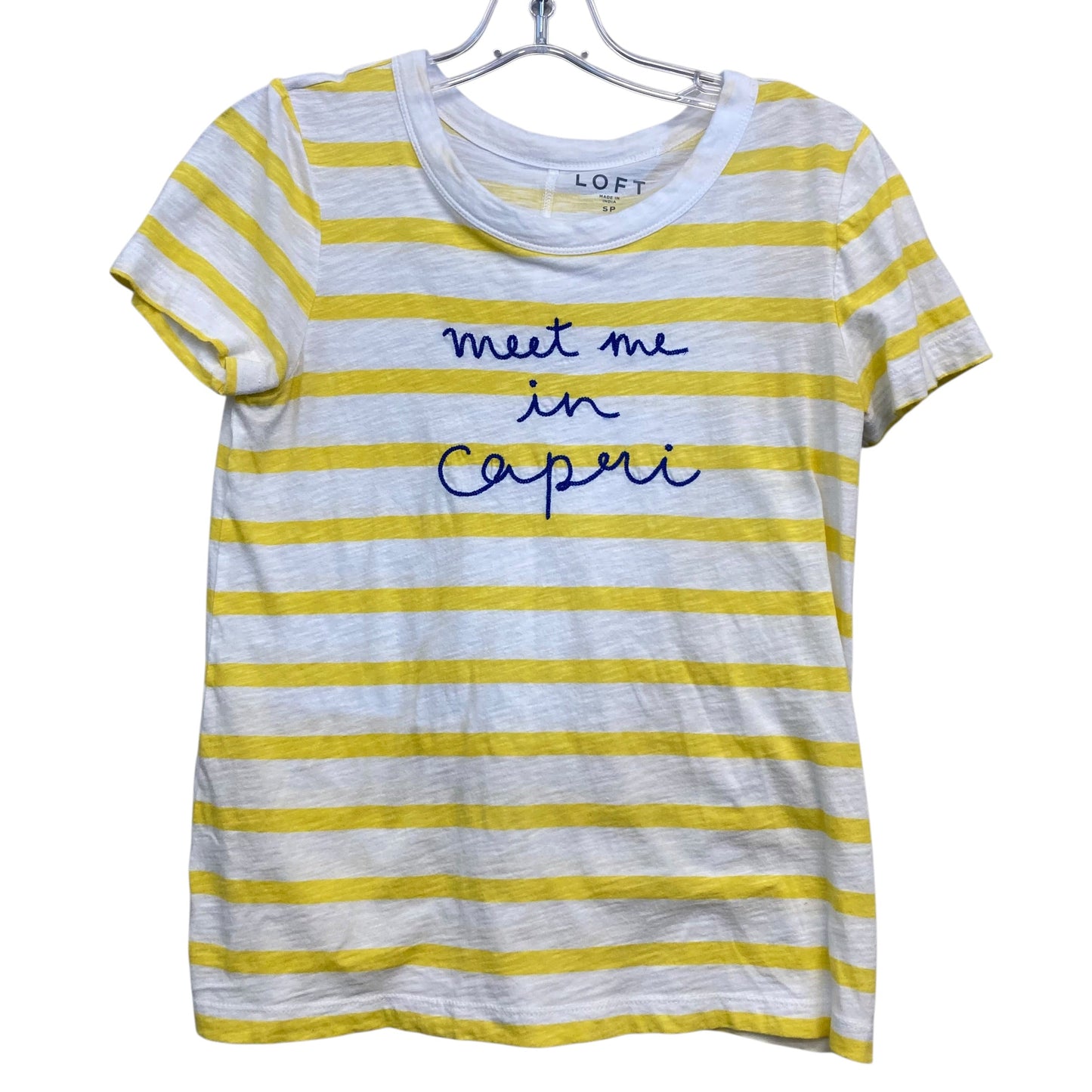 Top Ss Basic By Loft In Striped Pattern, Size:Sp