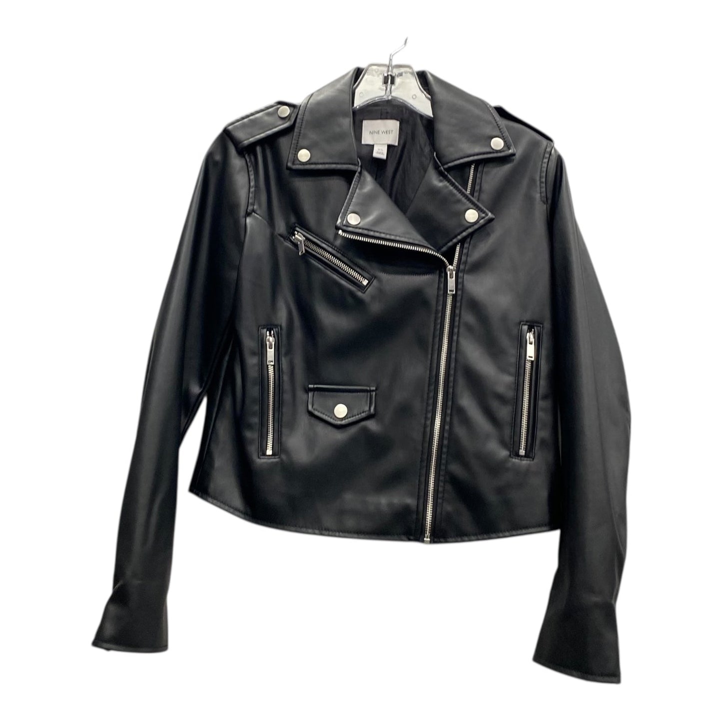 Jacket Moto By Nine West In Black, Size:Xs