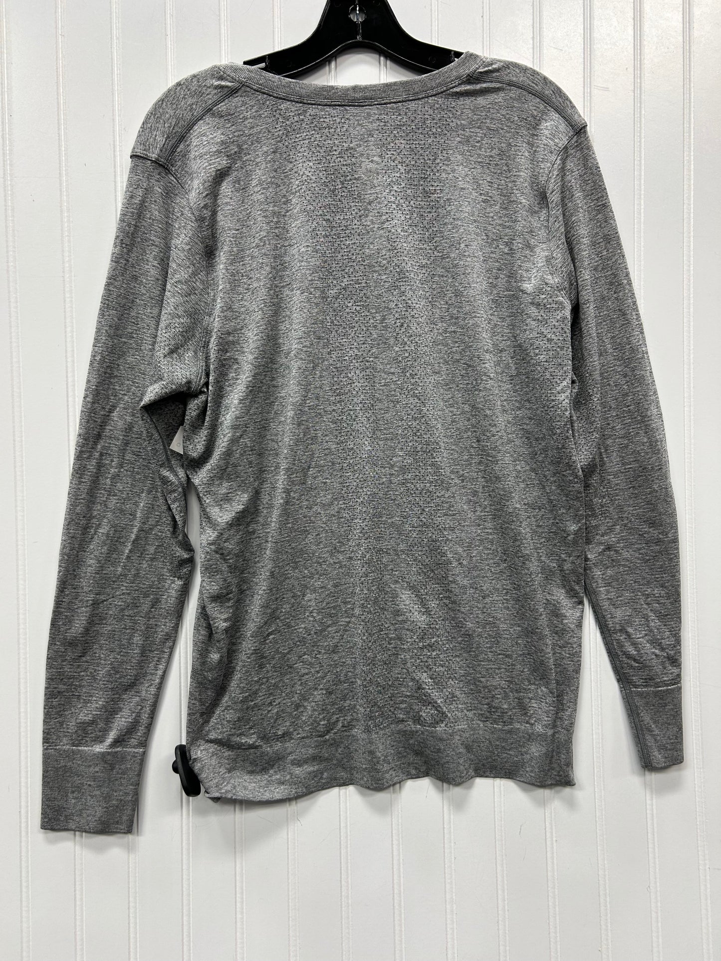 Athletic Top Ls Crewneck By Lululemon In Grey, Size:14