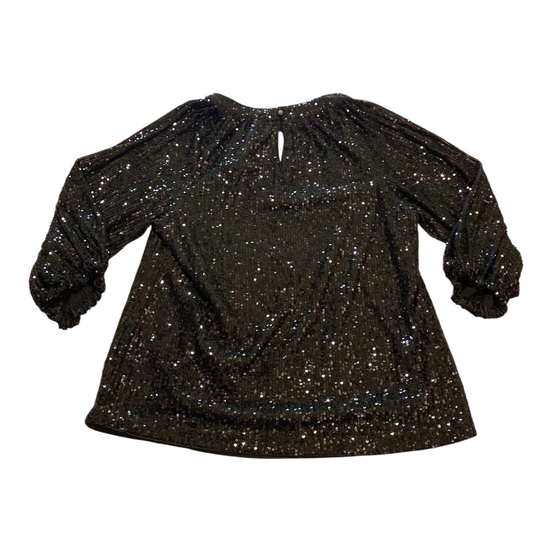 Top 3/4 Sleeve By Vince Camuto In Black, Size:S