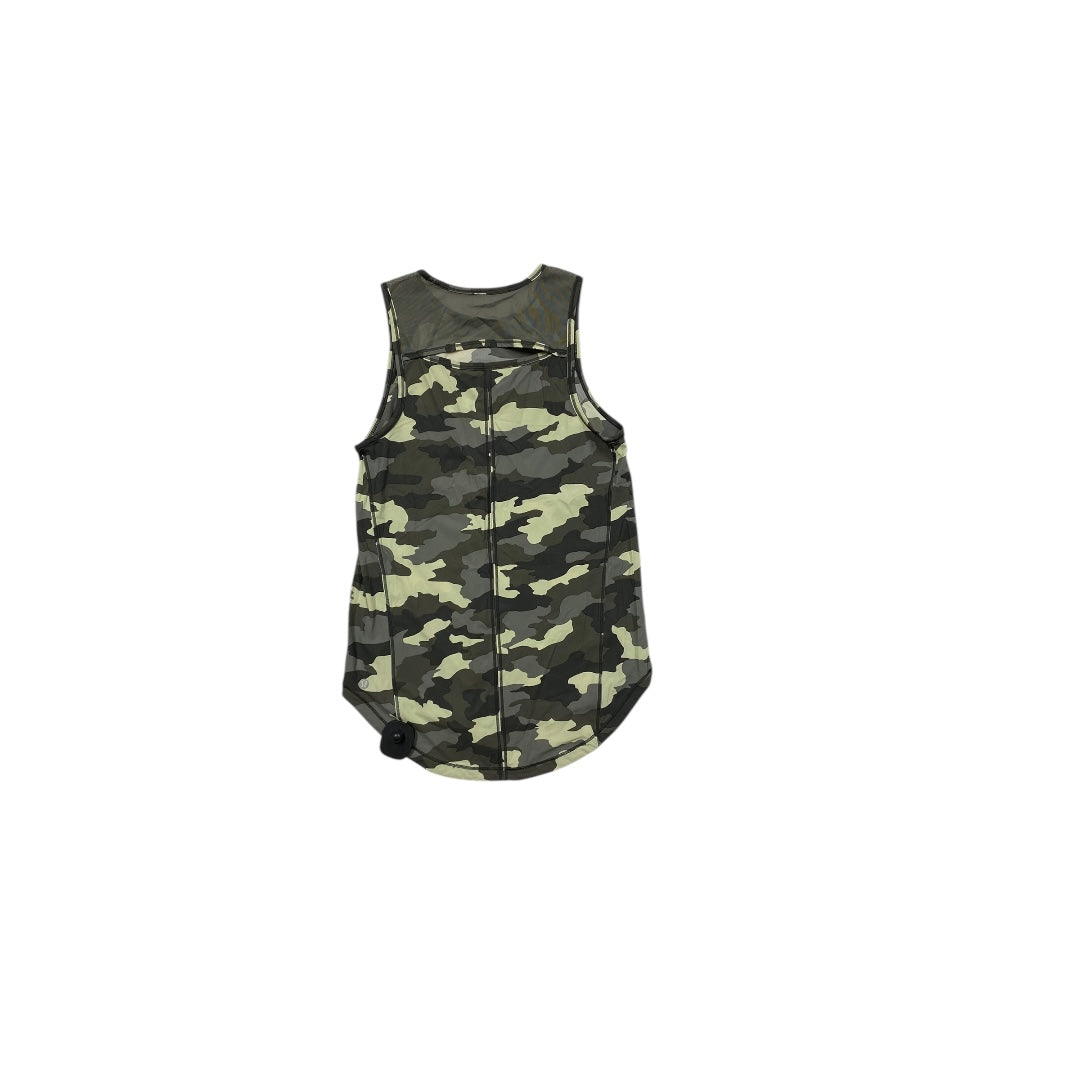 Athletic Tank Top By Lululemon In Camouflage Print, Size:2