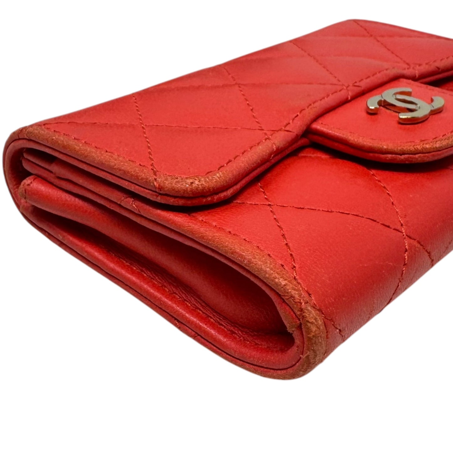 Matelasse Quilted Leather CC Cardholder Wallet Luxury Designer By Chanel, Size: Small