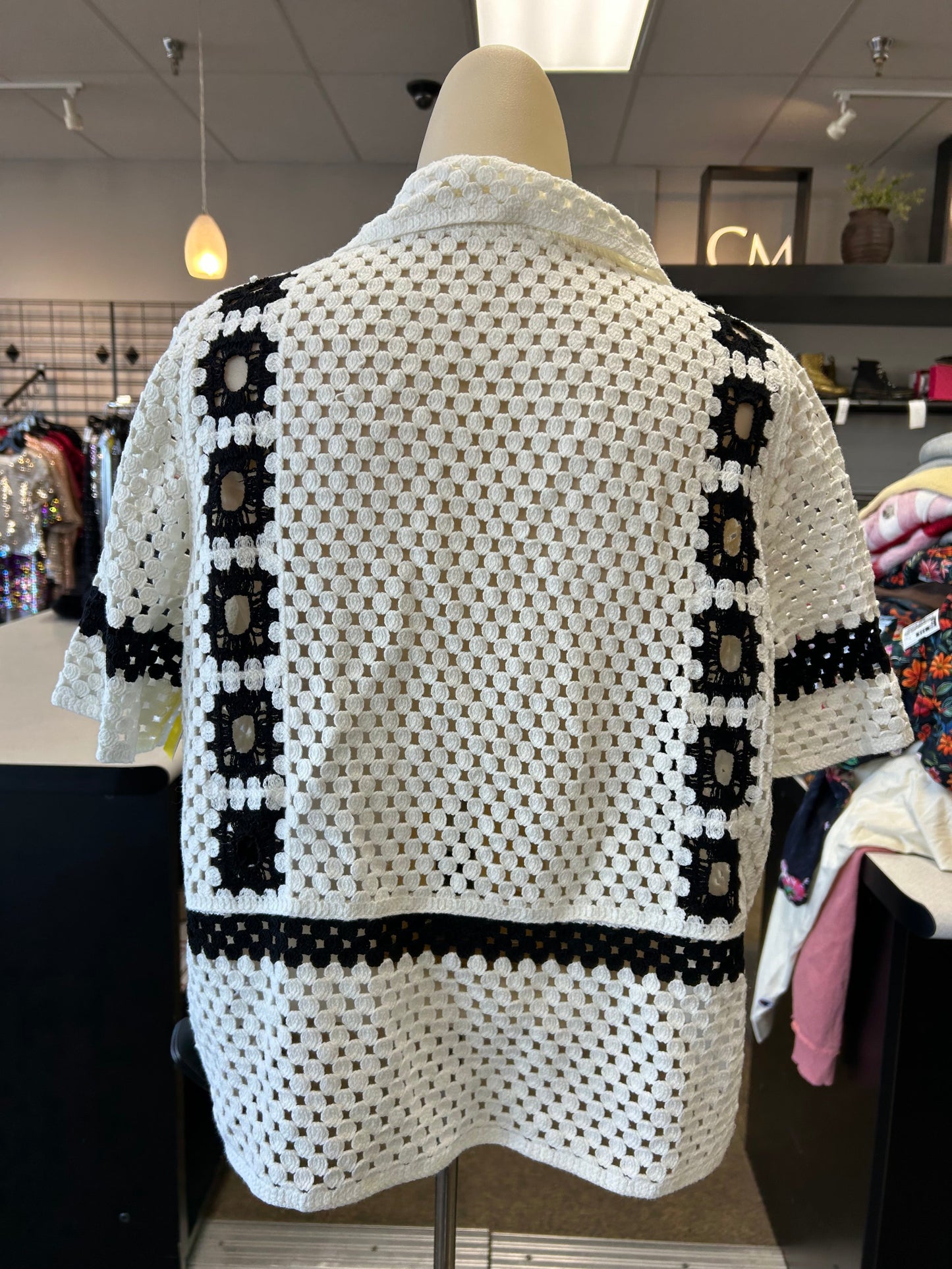 Top Ss By Pol In Black & White, Size:Osfm