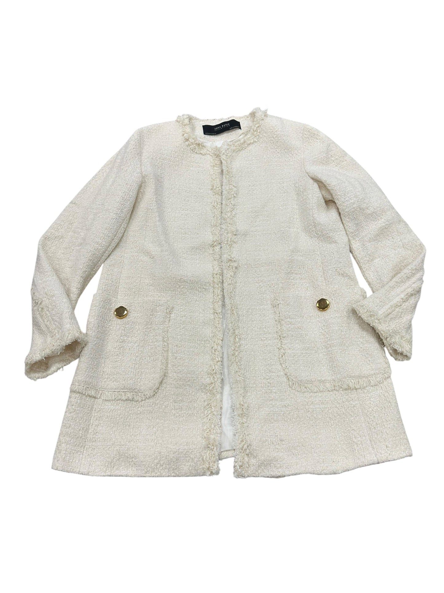 Blazer By Zara Basic In Cream, Size:M