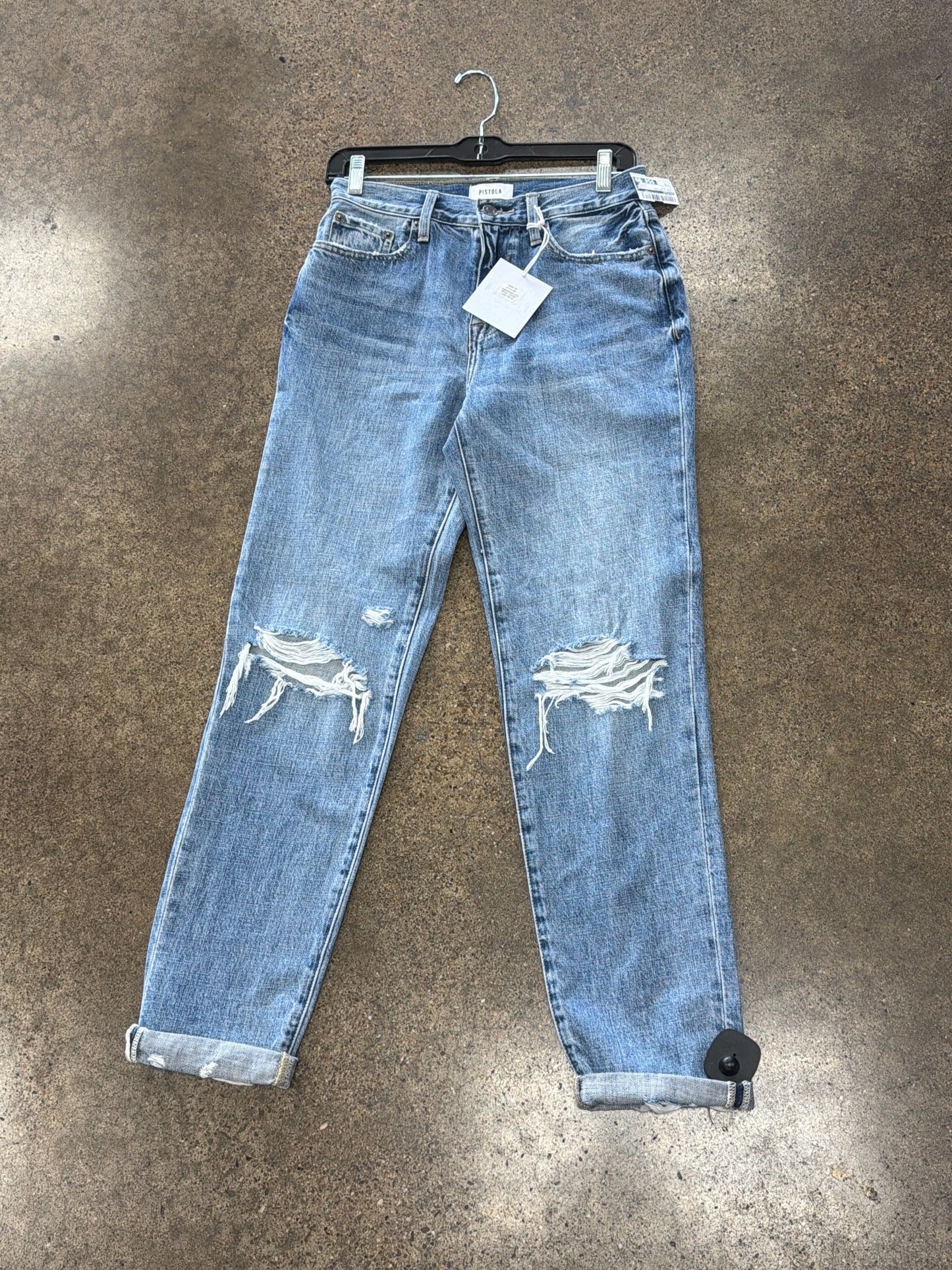 Jeans Boyfriend By Pistola In Blue Denim, Size:0