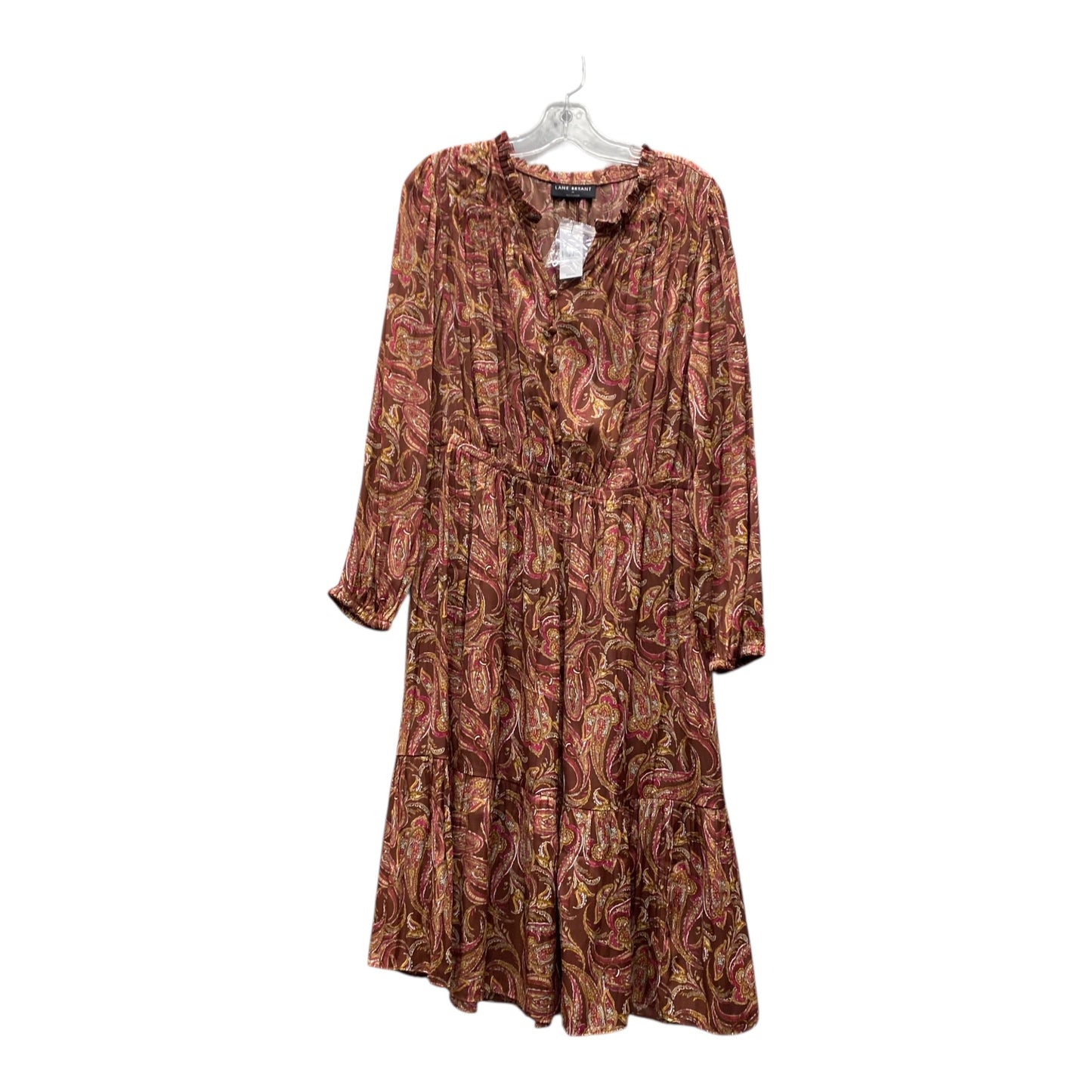 Dress Casual Maxi By Lane Bryant In Brown, Size:L