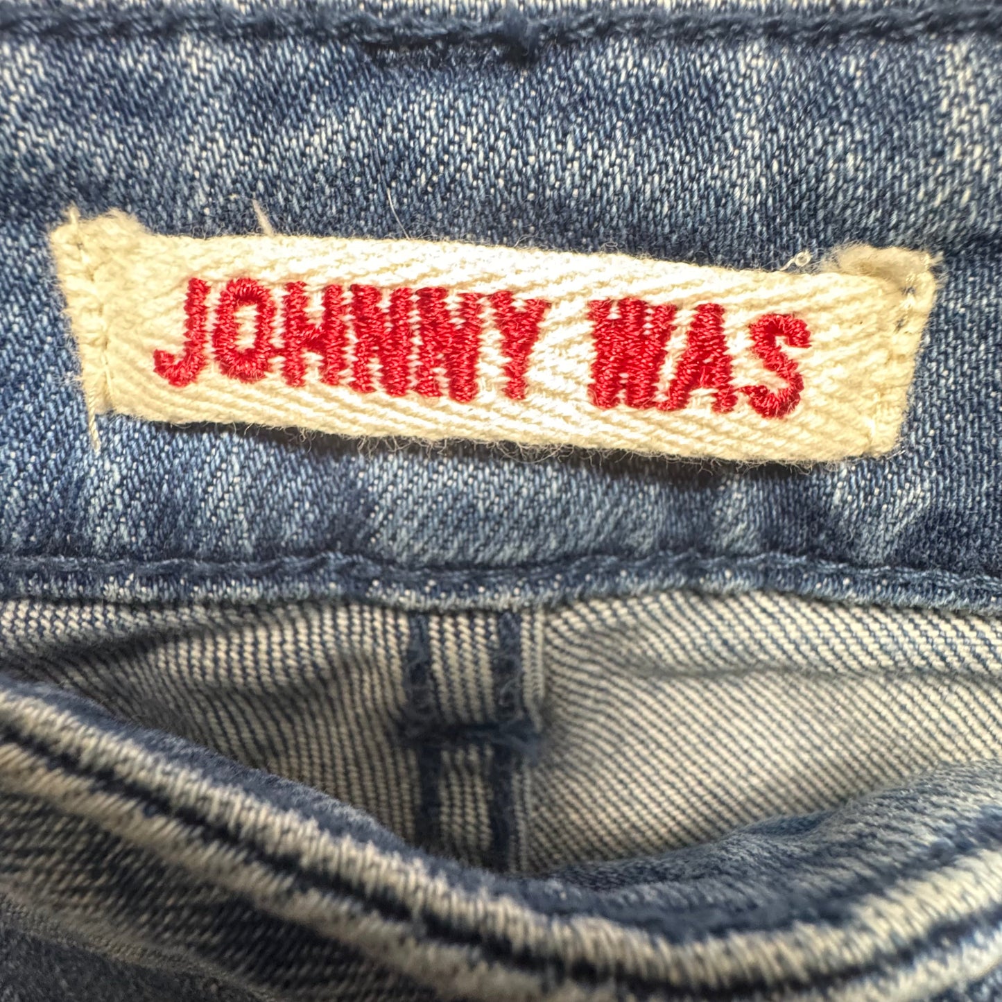 Sisa Wide Leg Jeans Designer By Johnny Was In Blue Denim, Size: 6