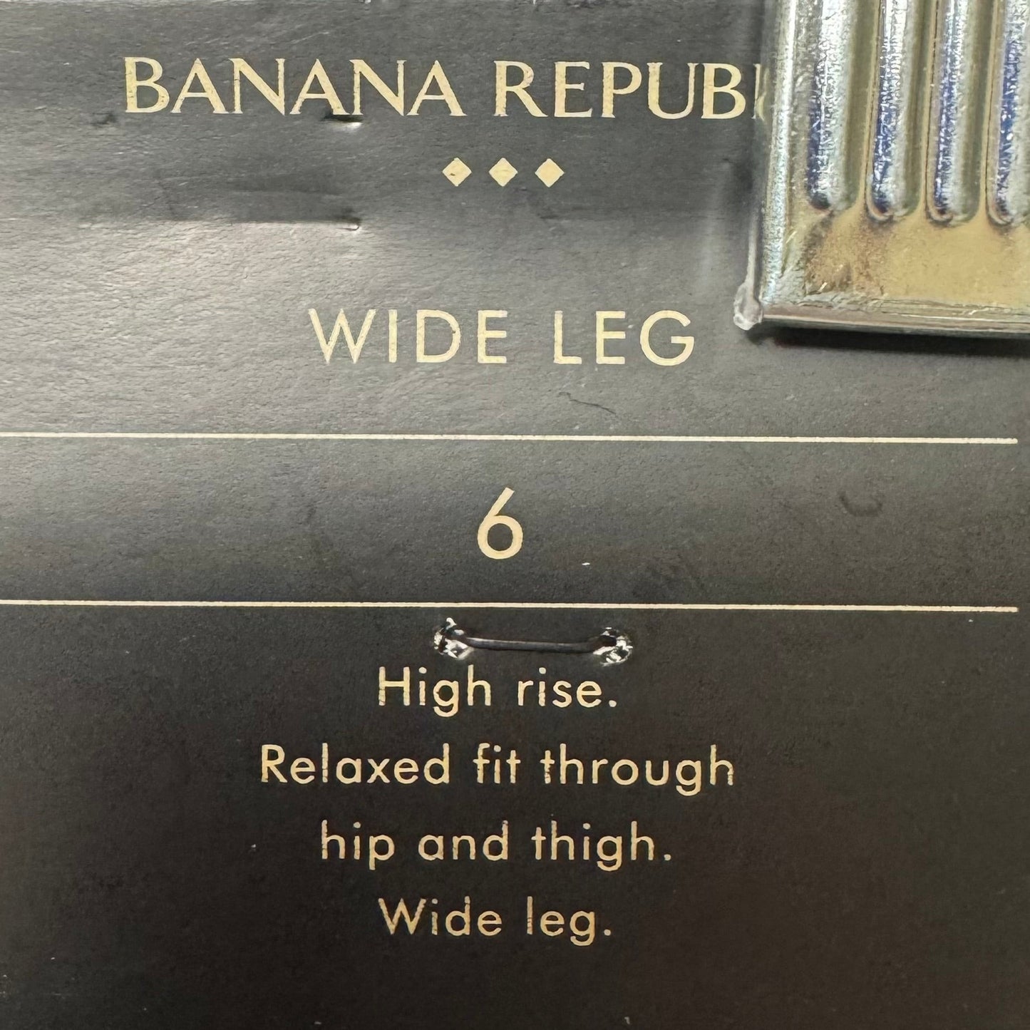 Linen Blend Pants Wide Leg High Rise By Banana Republic In Black, Size: 6