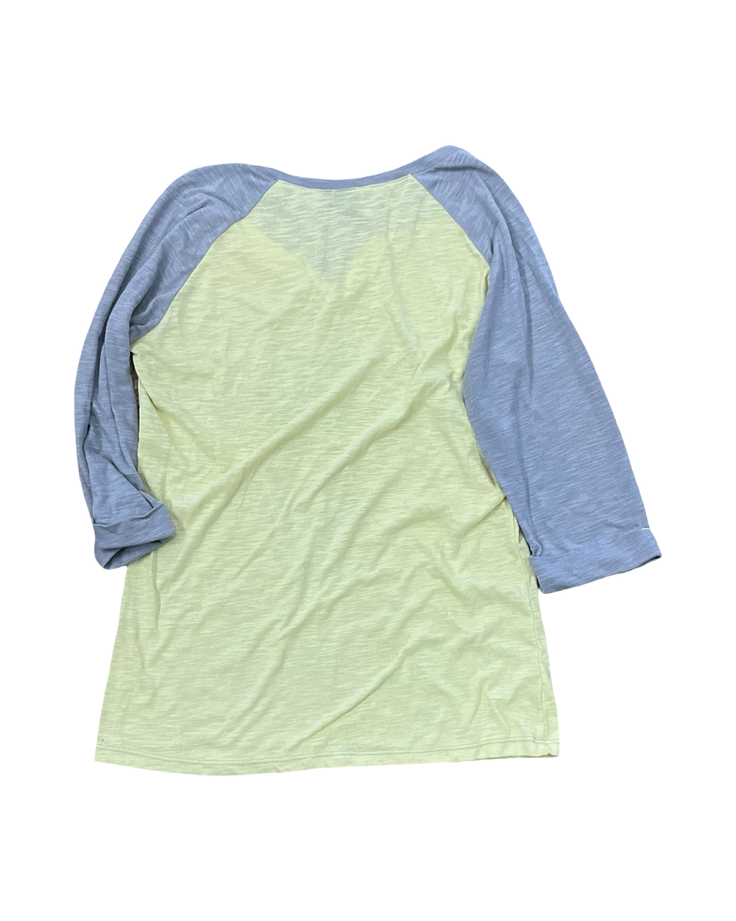 Top 3/4 Sleeve By Clothes Mentor In Yellow, Size:L
