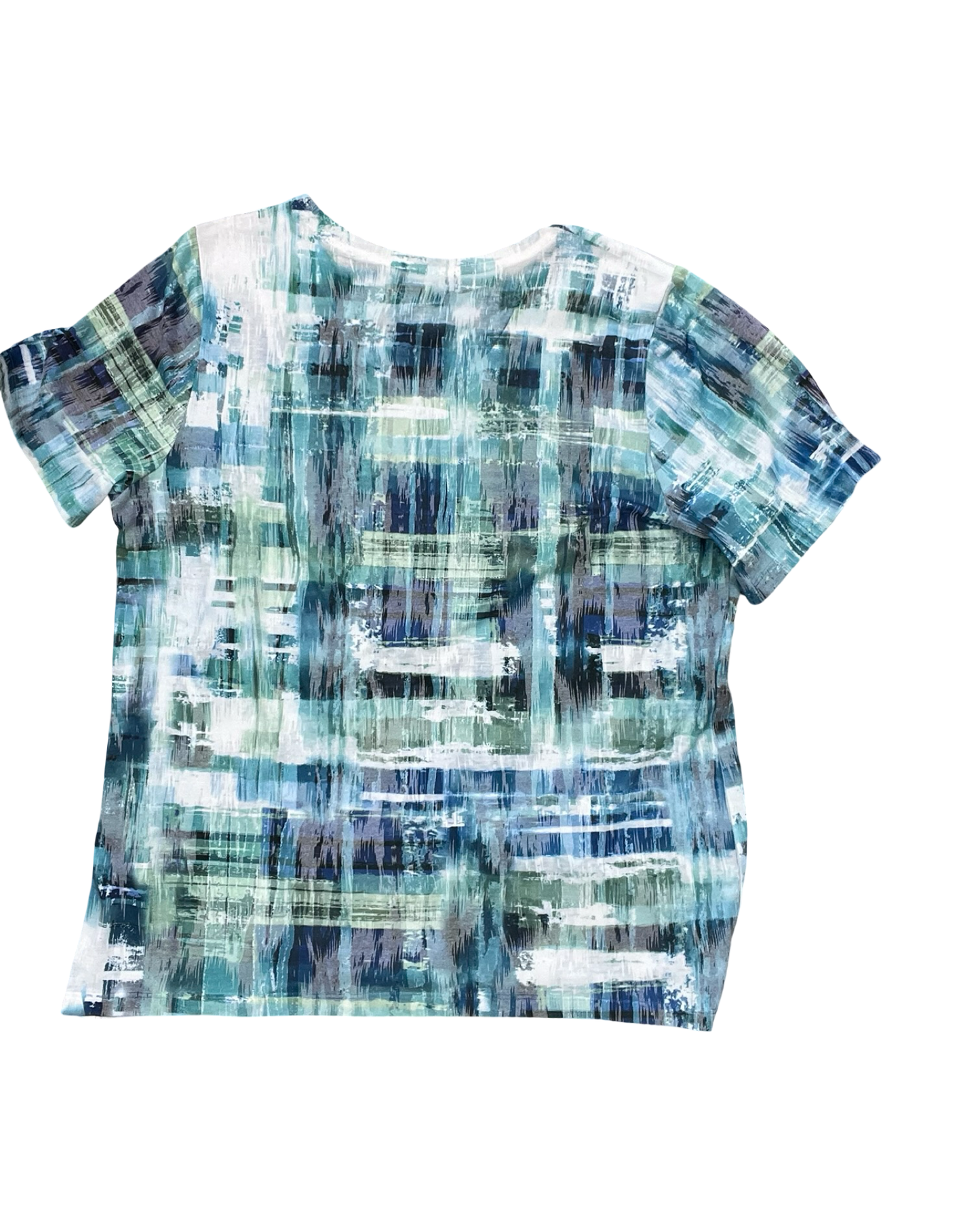 Top Sleeveless By Cj Banks In Blue & Green, Size:Xl