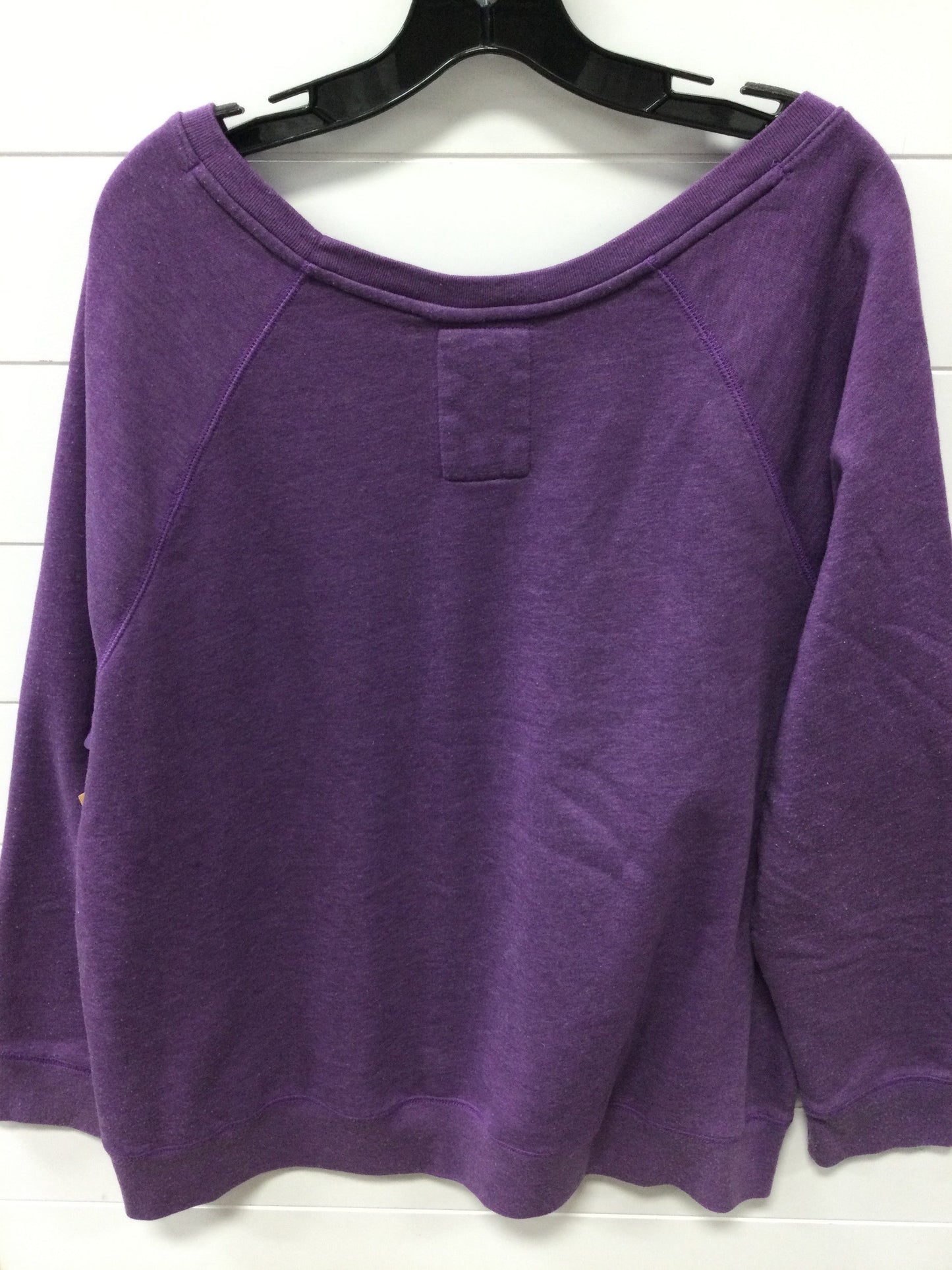 Athletic Top Ls Crewneck By Nfl In Purple, Size:2X