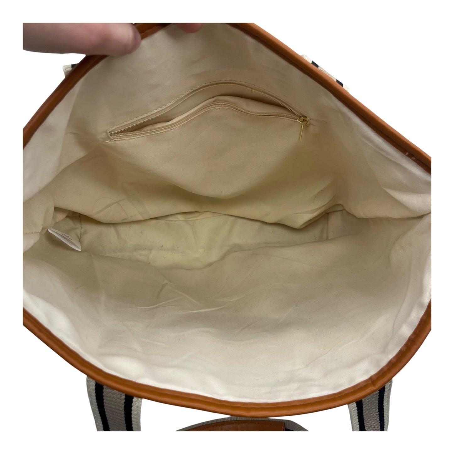 Handbag By Clothes Mentor In Cream, Size:Medium