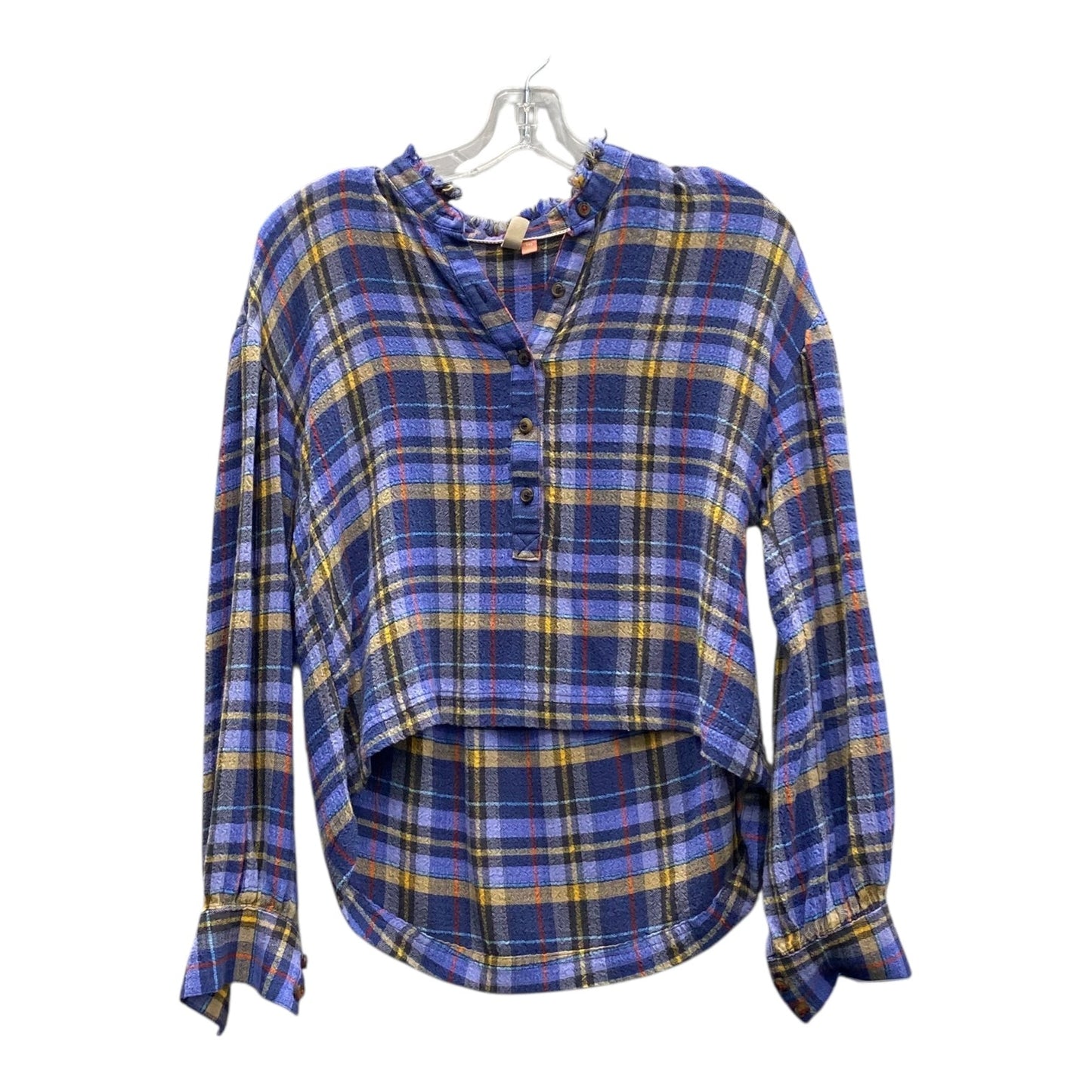 Blouse Ls By Pilcro In Blue, Size:Xxs