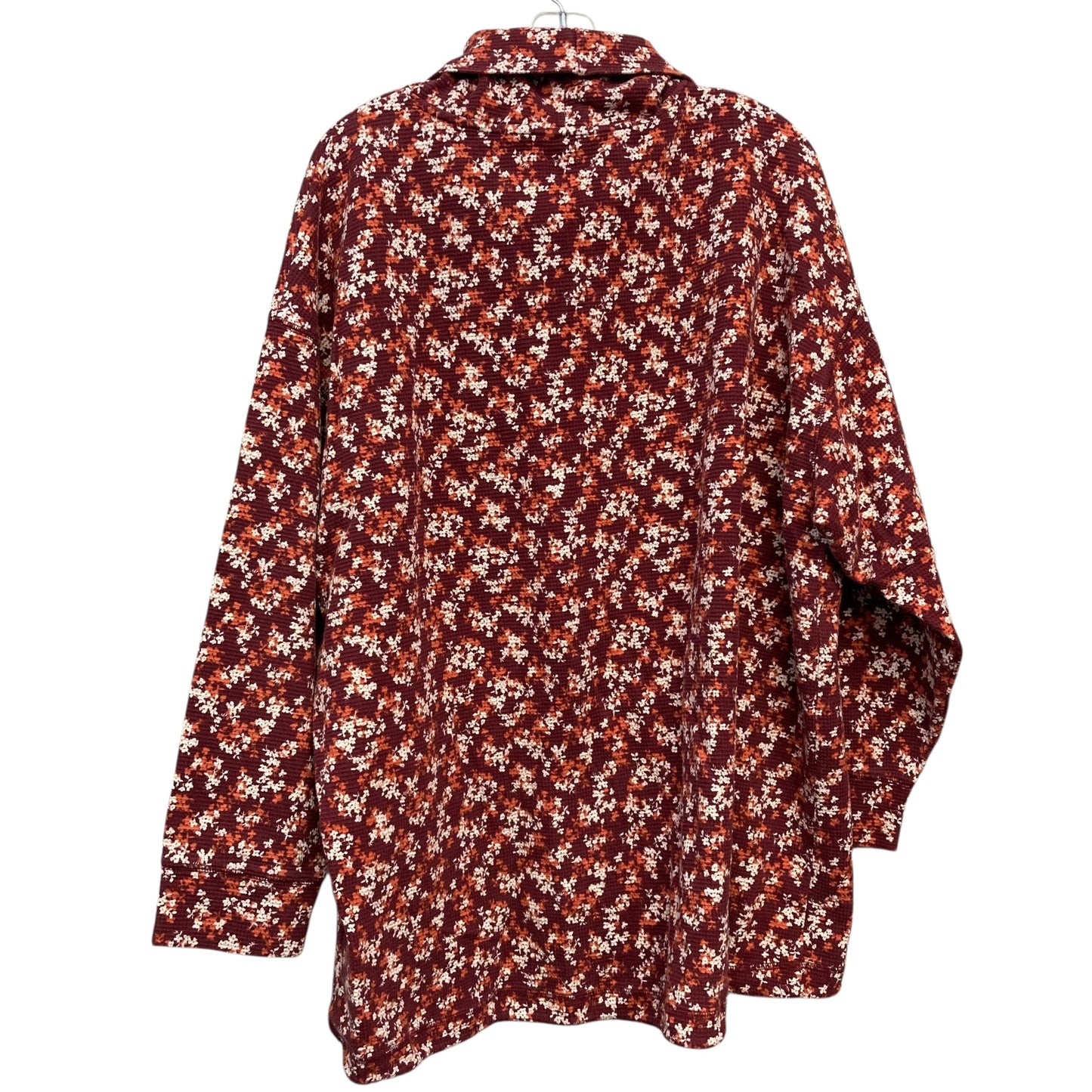 Top Ls By Lands End In Orange & Red, Size:3X