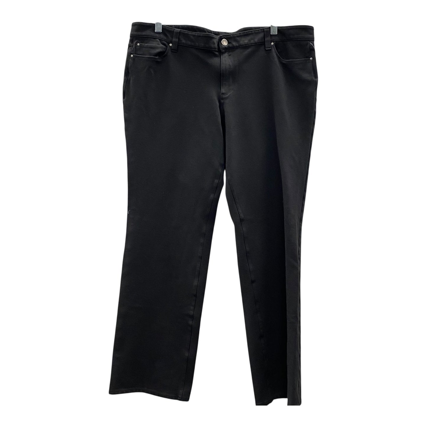 Jeans Straight By Ann Taylor In Black, Size:18