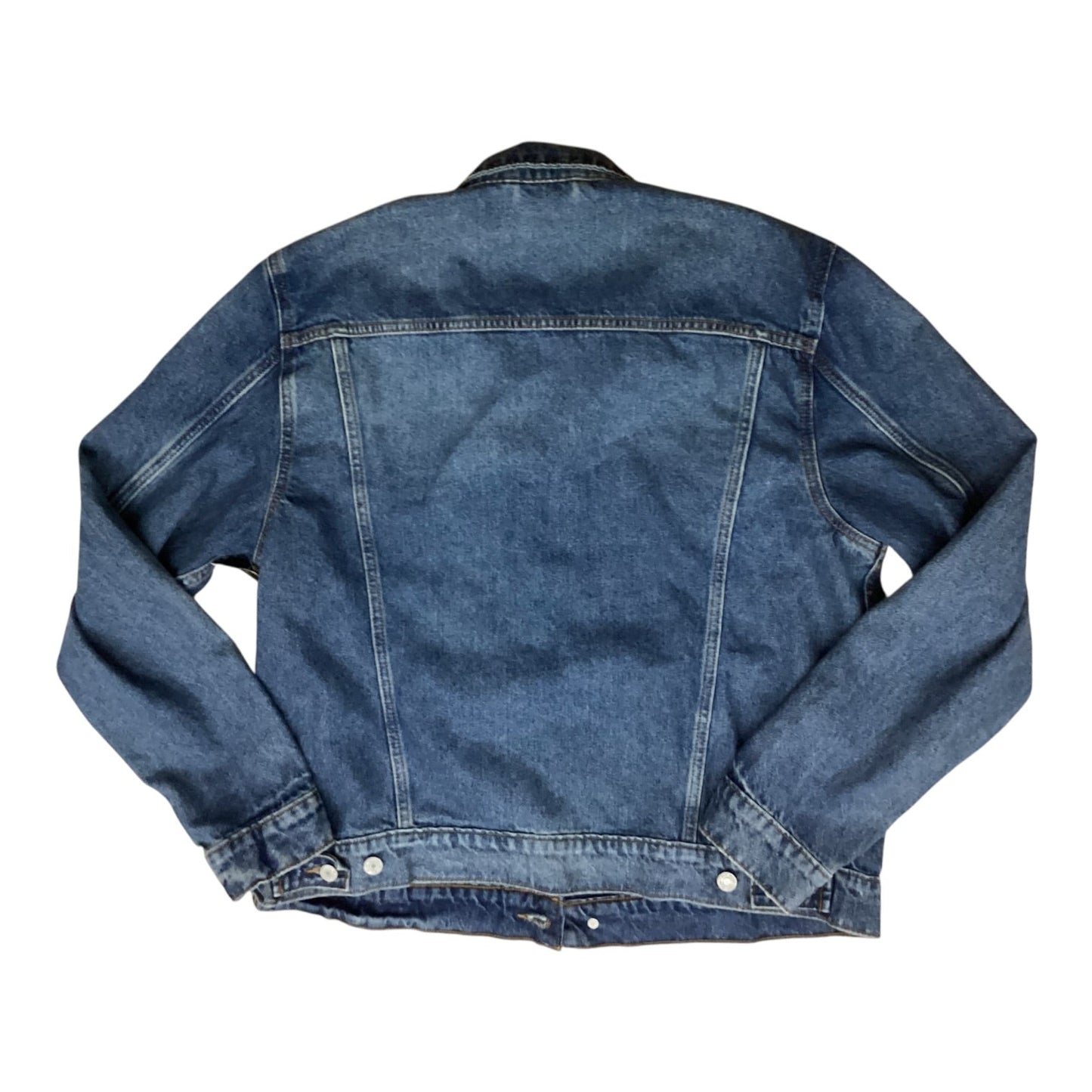 Jacket Denim By Lucky Brand In Blue Denim, Size:L