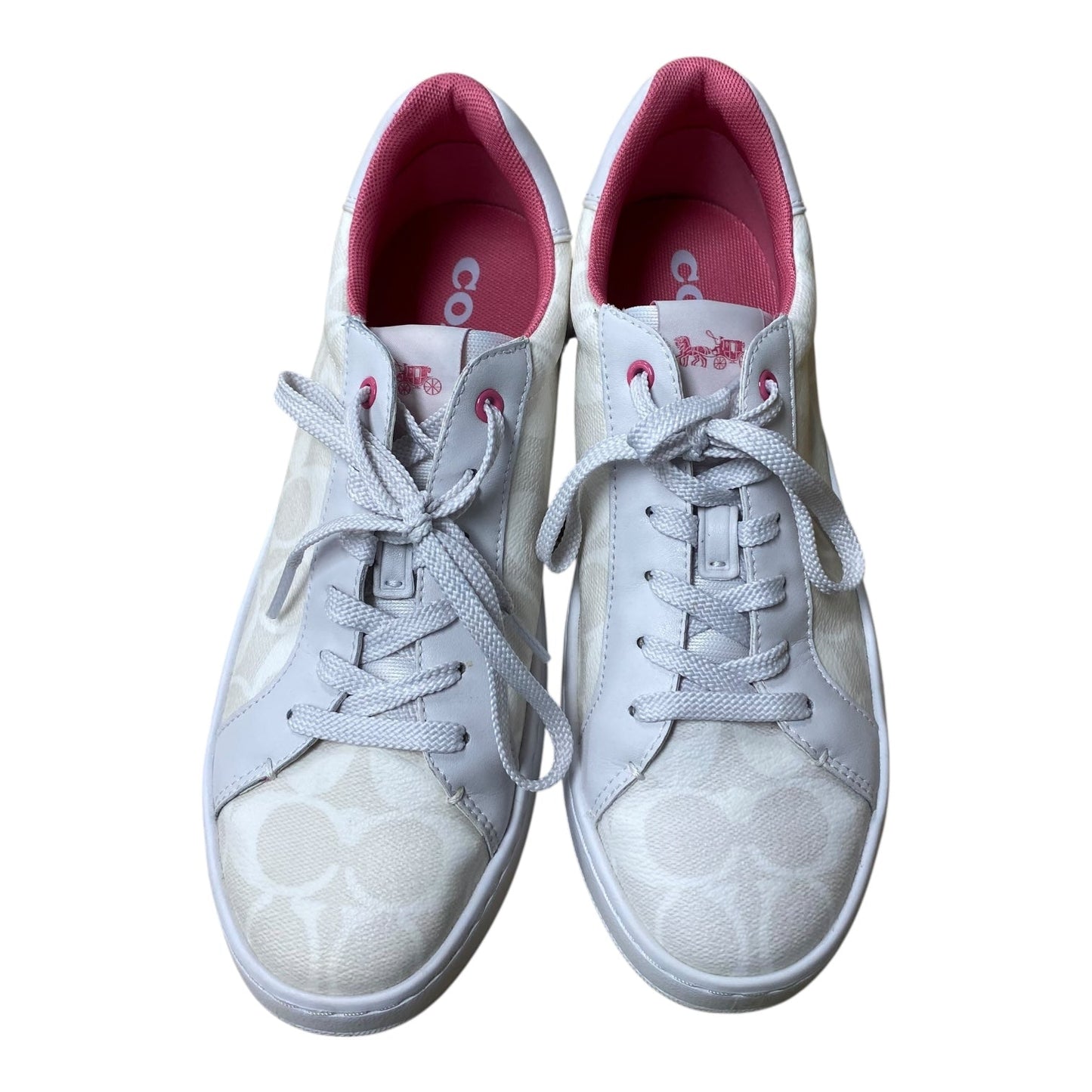 Shoes Designer By Coach In Cream, Size:8