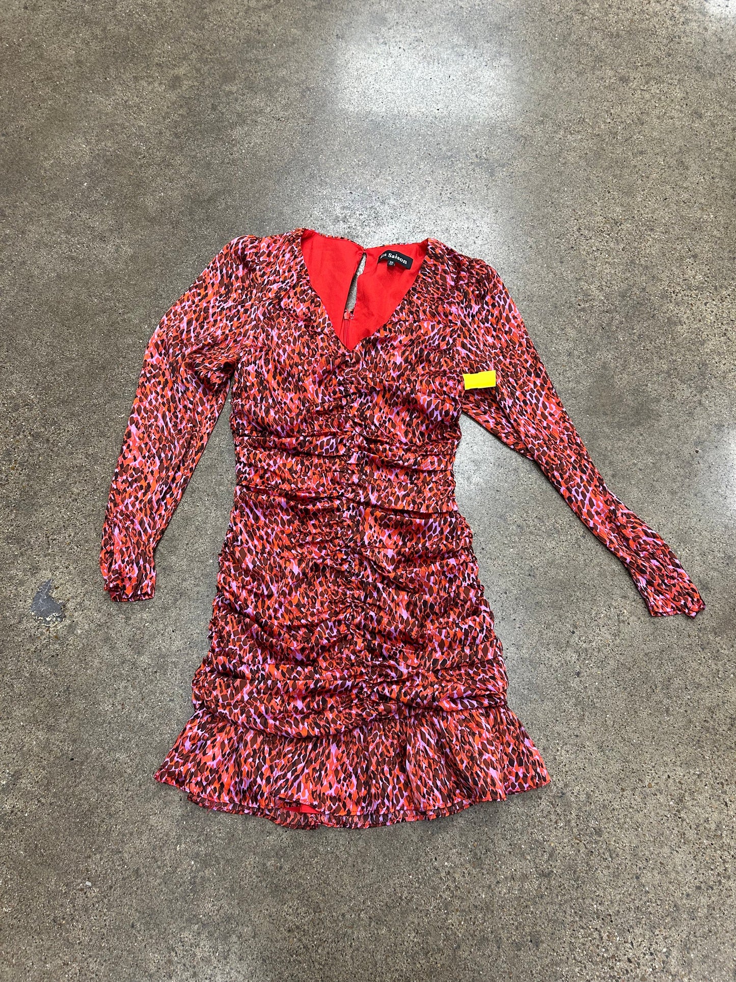 Dress Casual Short By En Saison In Animal Print, Size:Xs