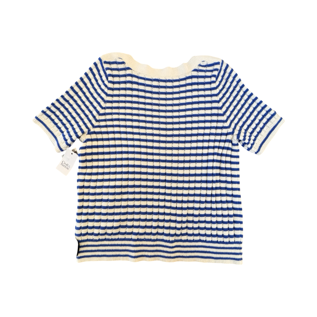 Sweater as By Croft And Barrow In Blue & White, Size:Xxl