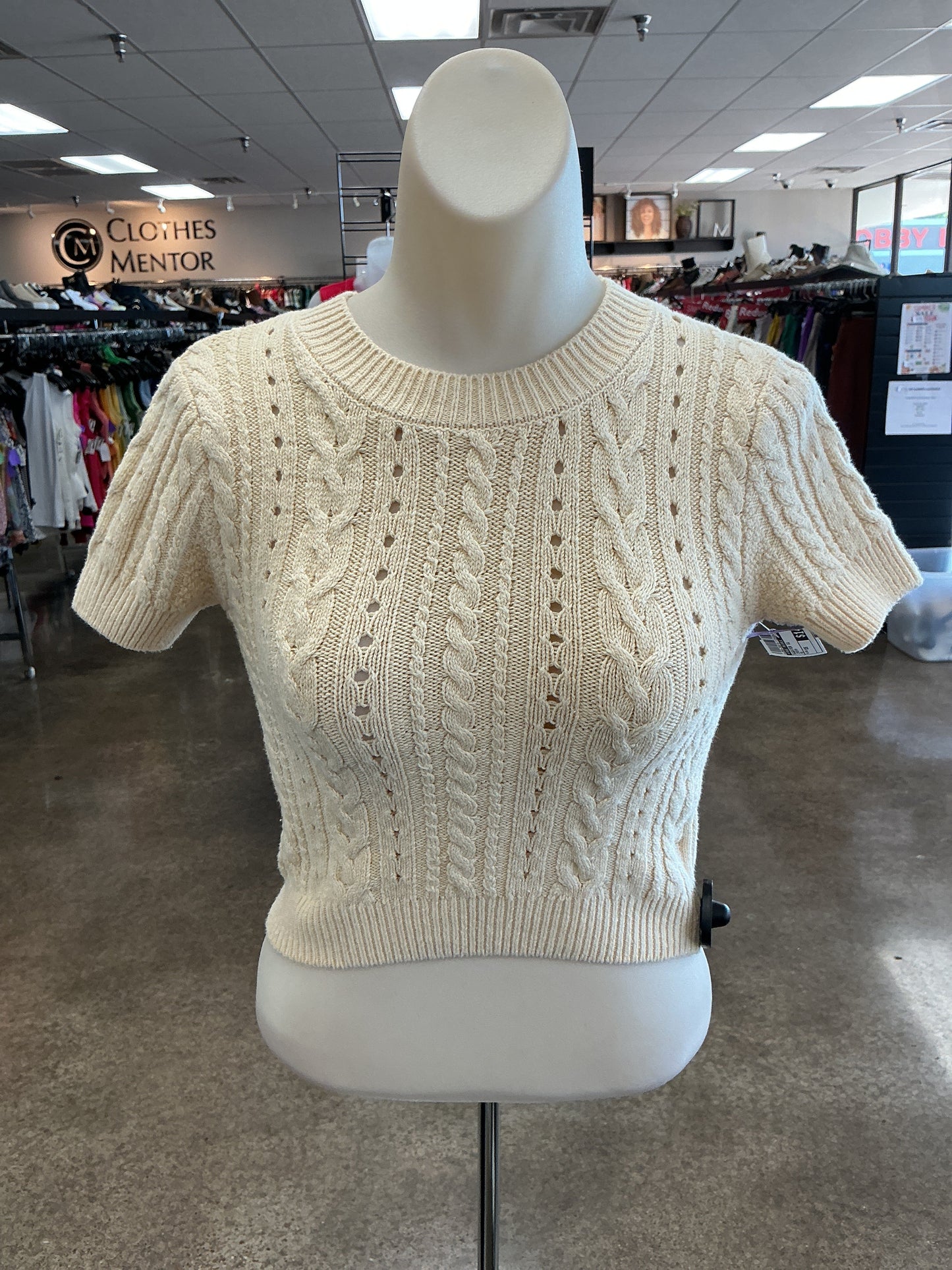 Sweater Ss By Free People In Cream, Size:Xs
