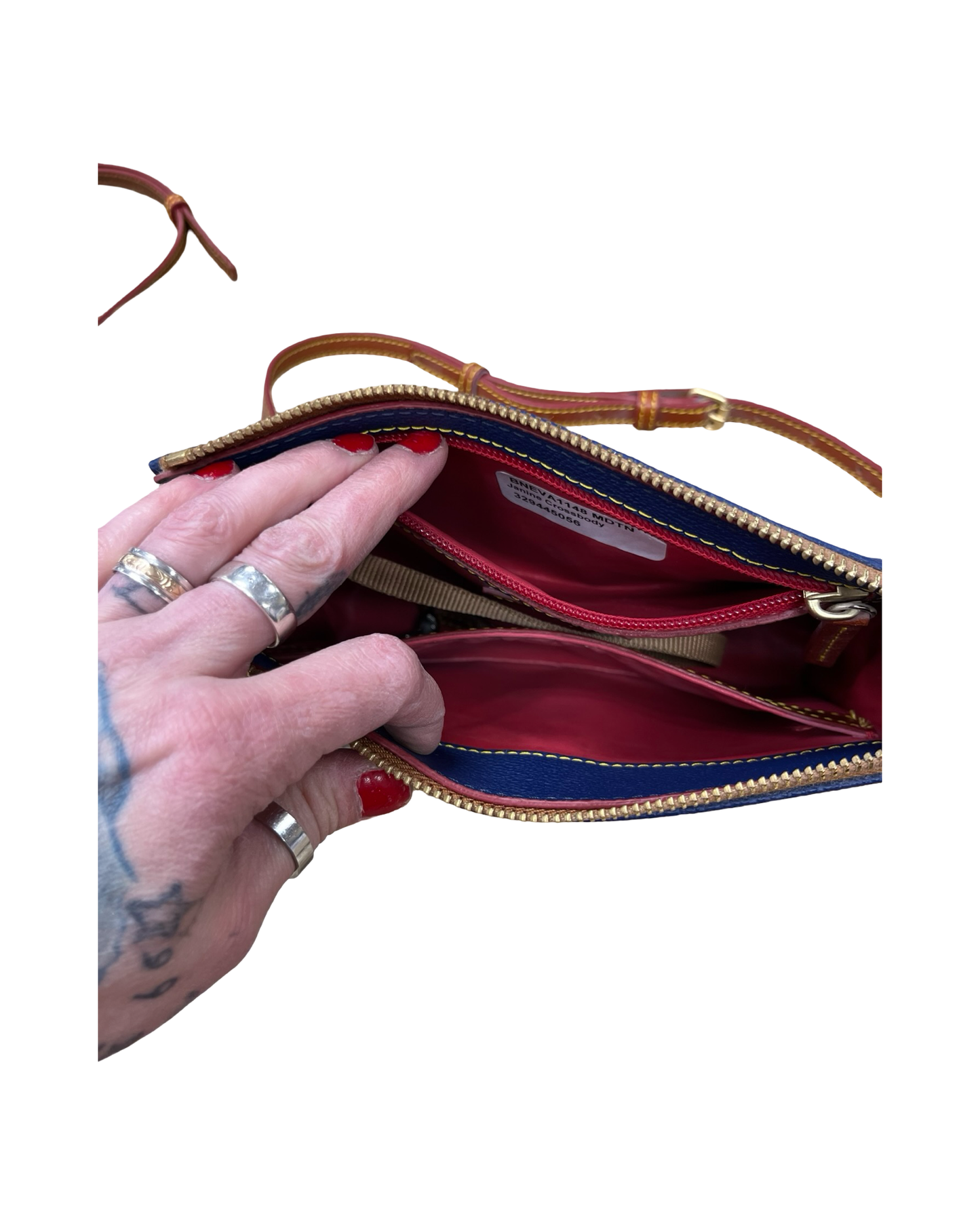 Crossbody Designer By Dooney And Bourke In Blue, Size:Small