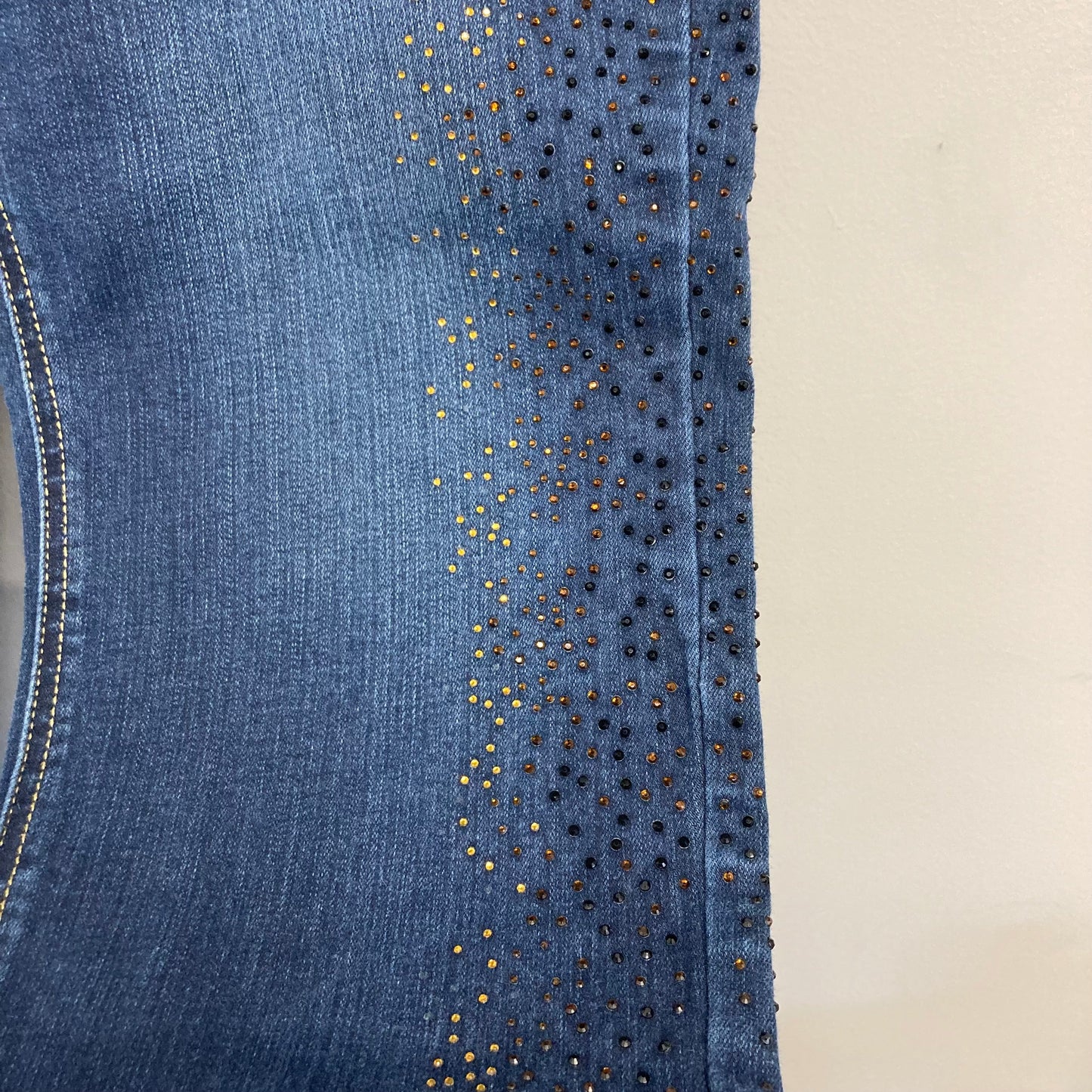 Jeans Straight By Chicos In Blue Denim, Size:8