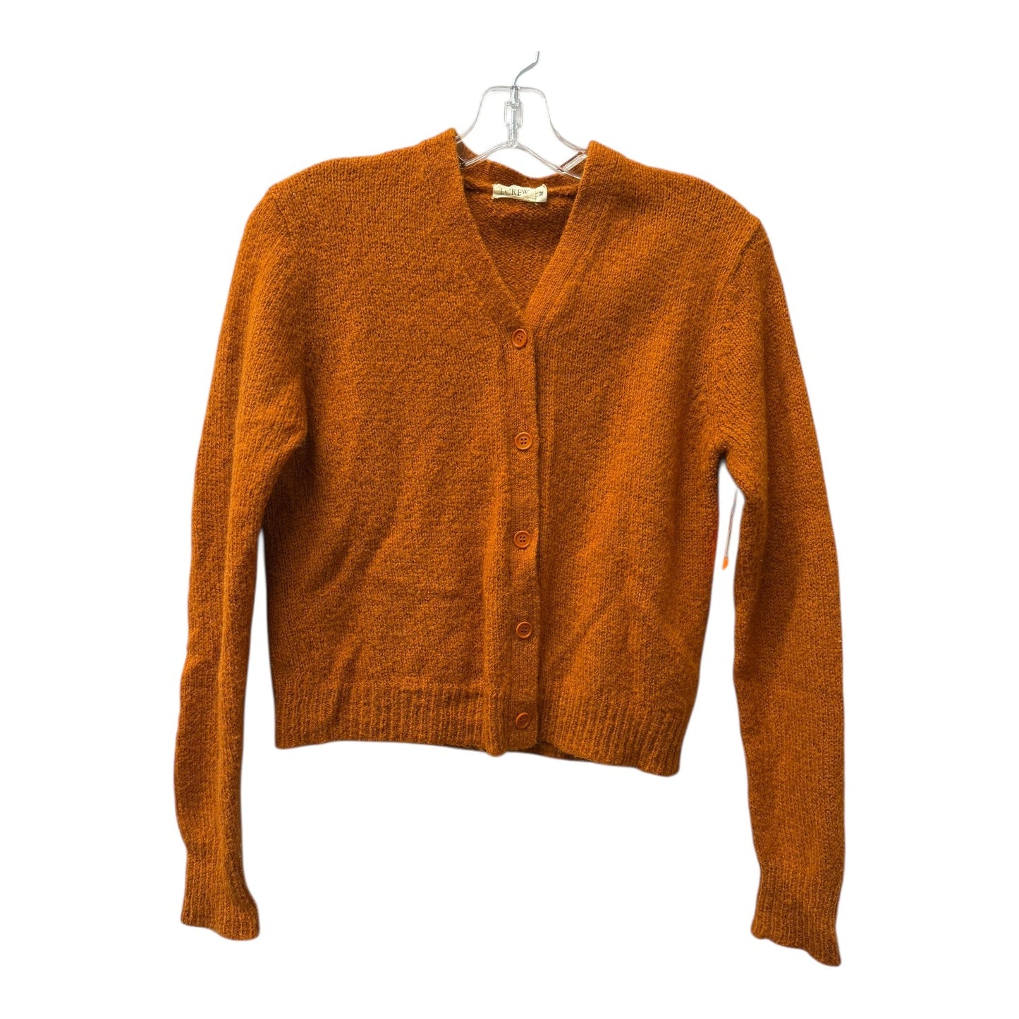 Sweater Cardigan By J. Crew In Orange, Size:M