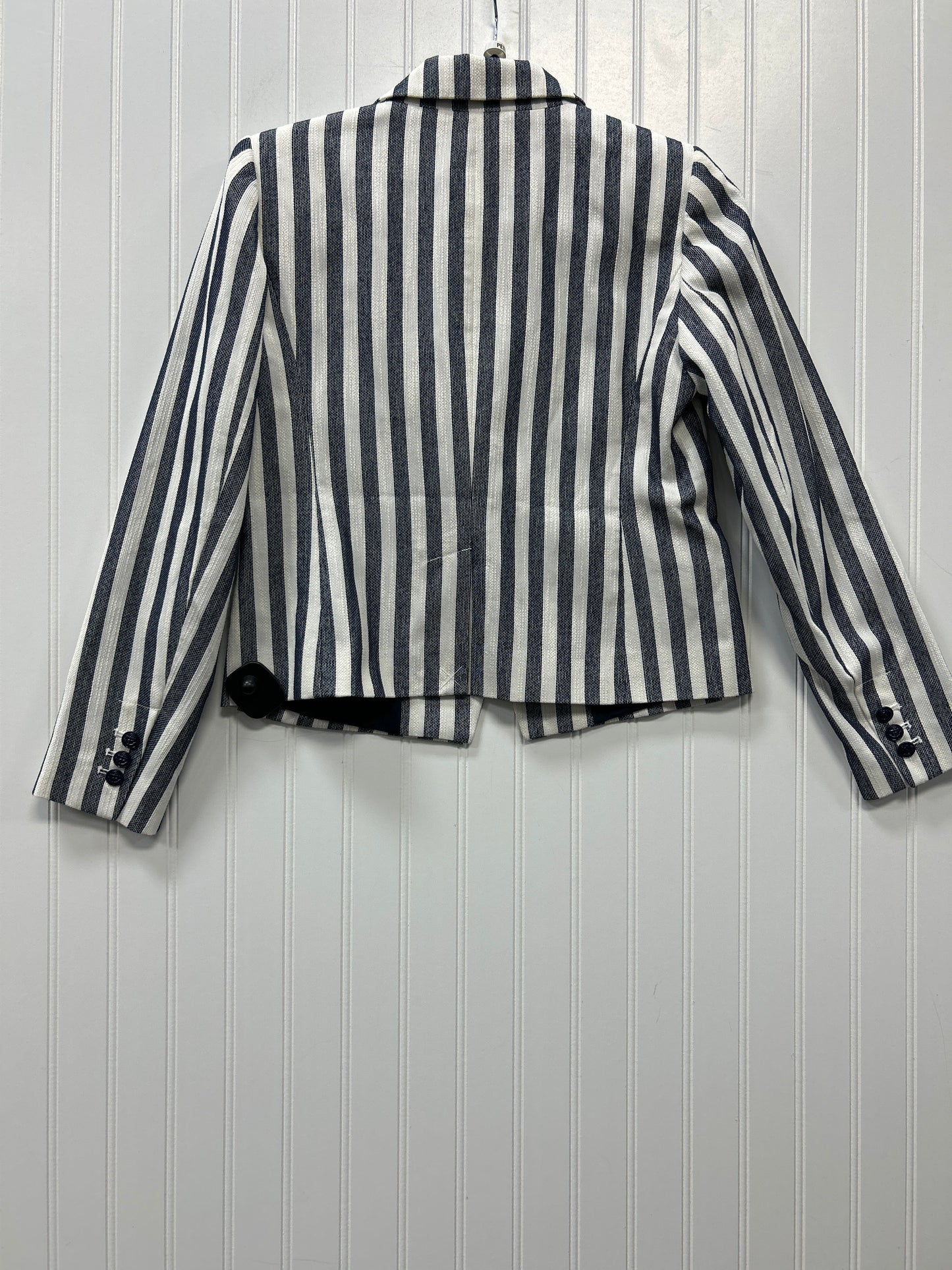 Blazer By Loft In Blue & Cream, Size:2P