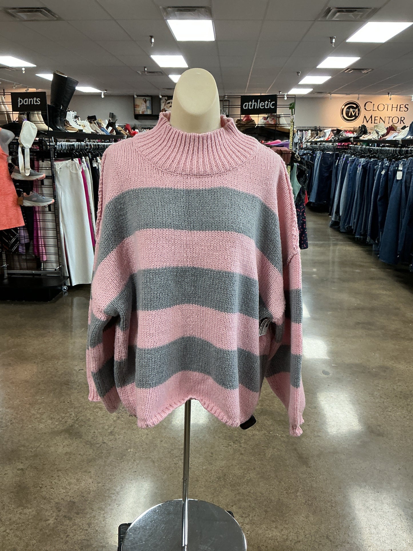 Sweater By Shein In Grey & Pink, Size:S