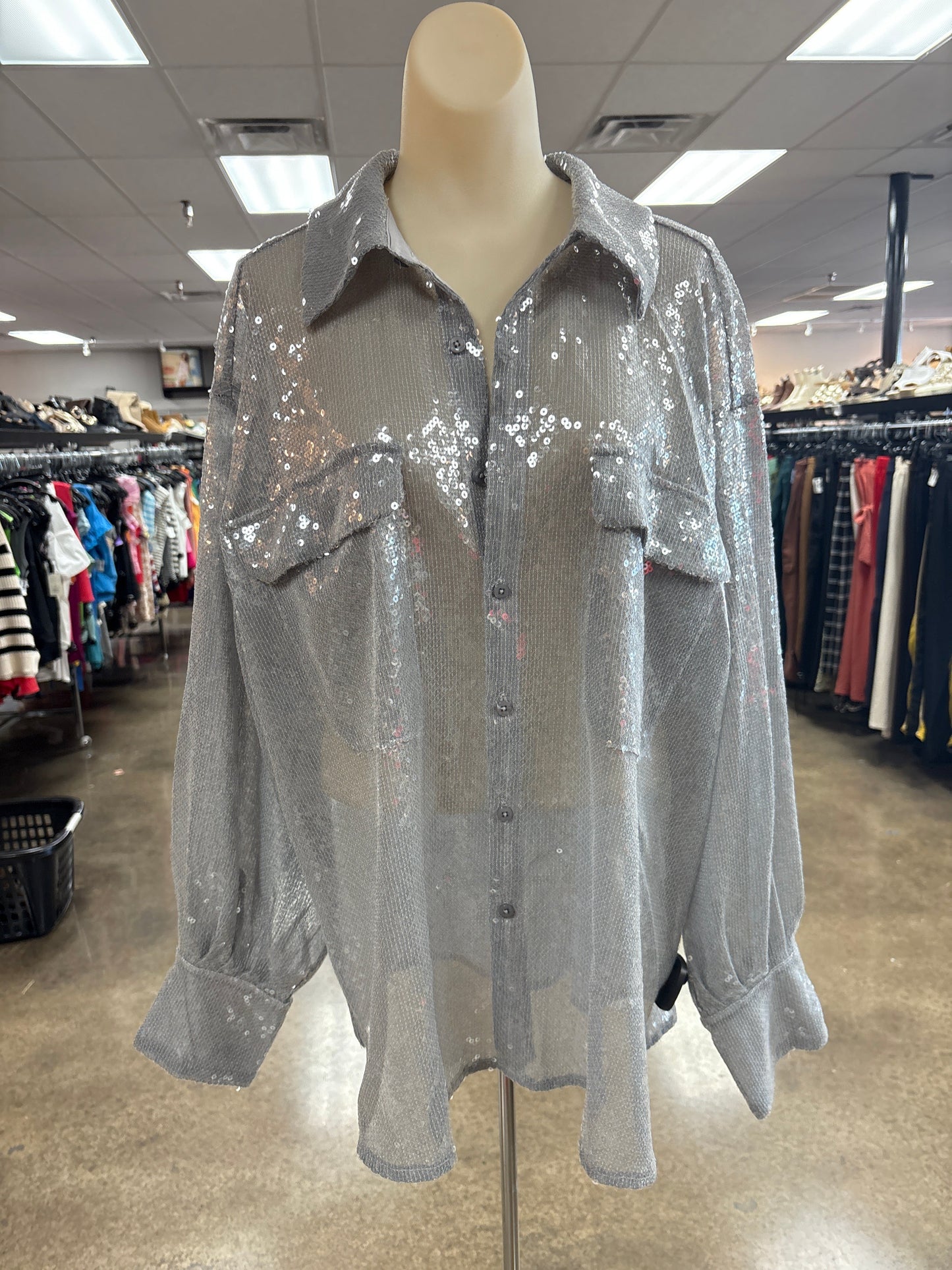 Top Ls By Free People In Grey, Size:M