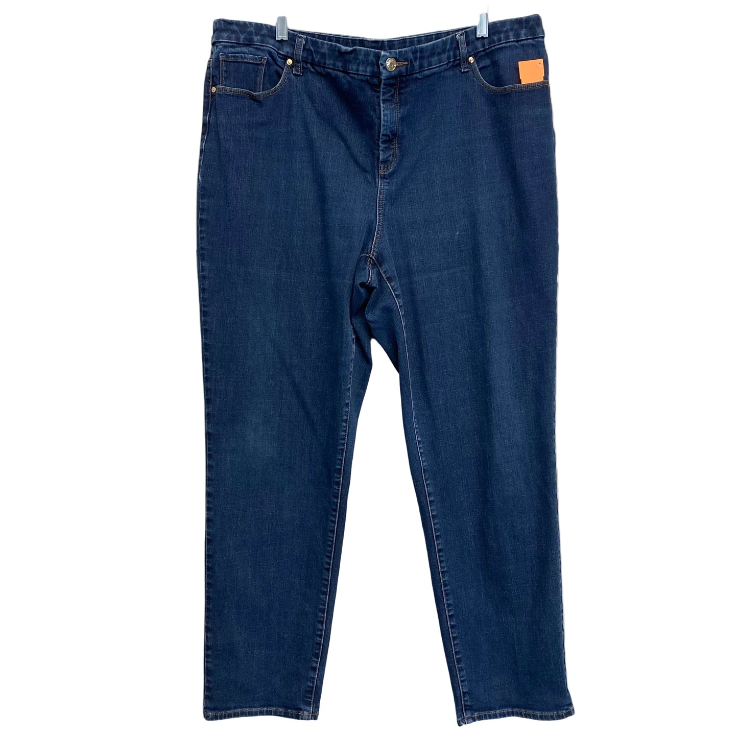 Jeans Boot Cut By Chicos In Blue Denim, Size:20 Tall
