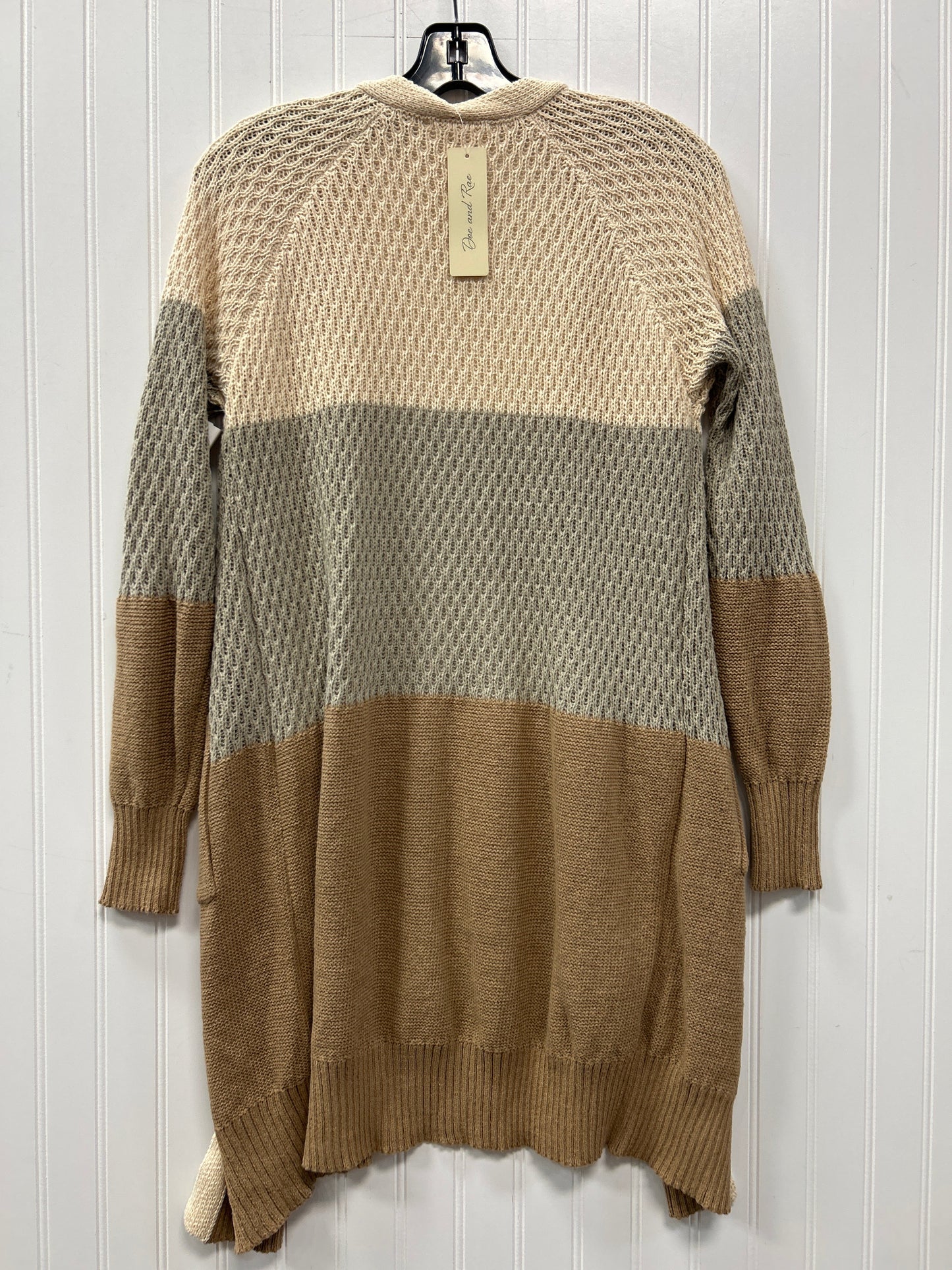 Sweater Cardigan By Doe & Rae In Tan, Size:S