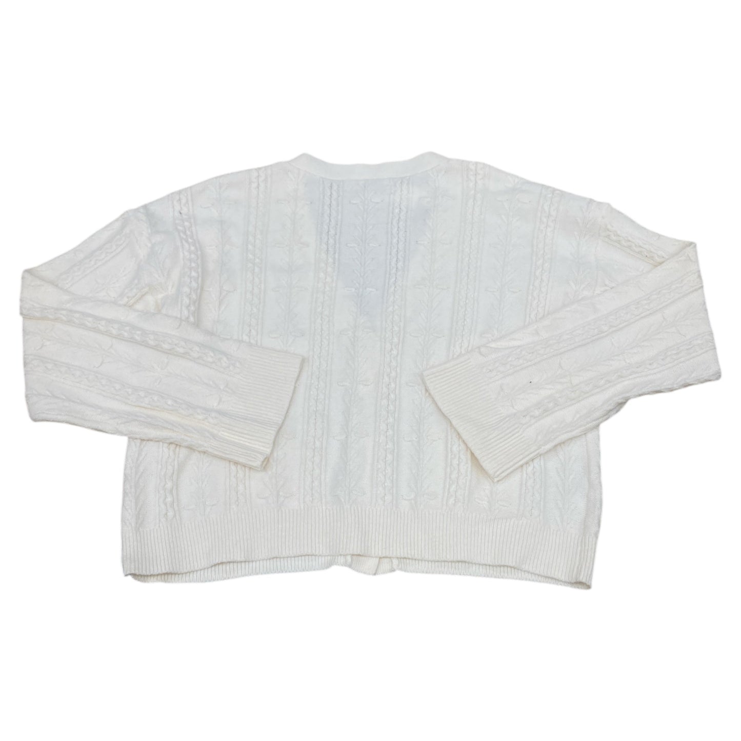 Sweater Cardigan By Loft In Cream, Size:S