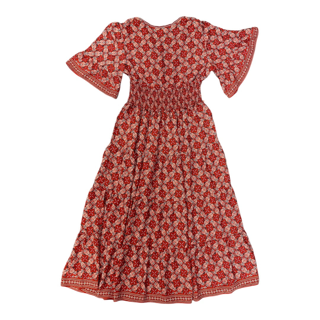 Dress Casual Maxi By Max Studio In Blue & Red, Size:L