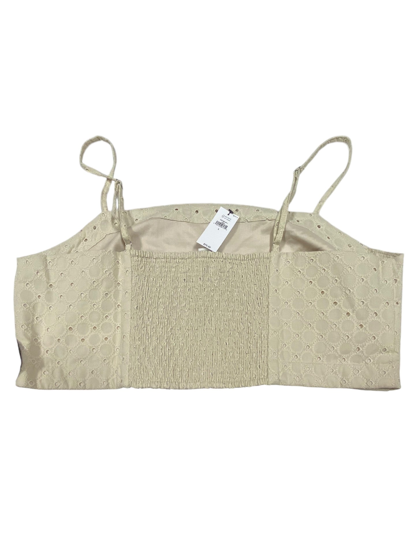 Top Sleeveless By Banana Republic In Tan, Size:L