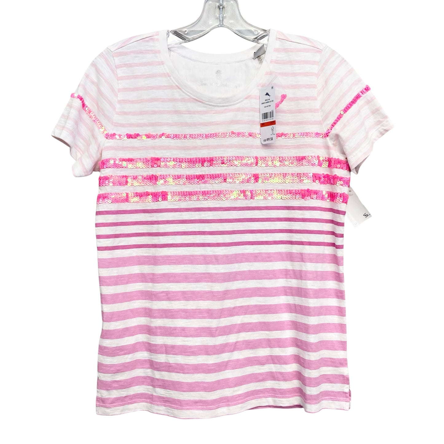 Top Ss By Tommy Bahama In Pink & White, Size:Xs