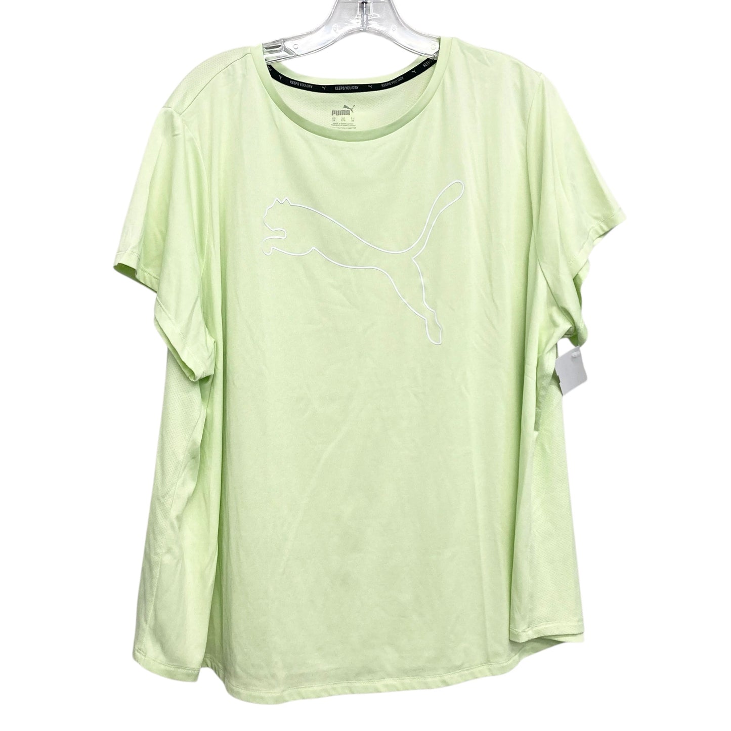 Athletic Top Ss By Puma In Green, Size:3X