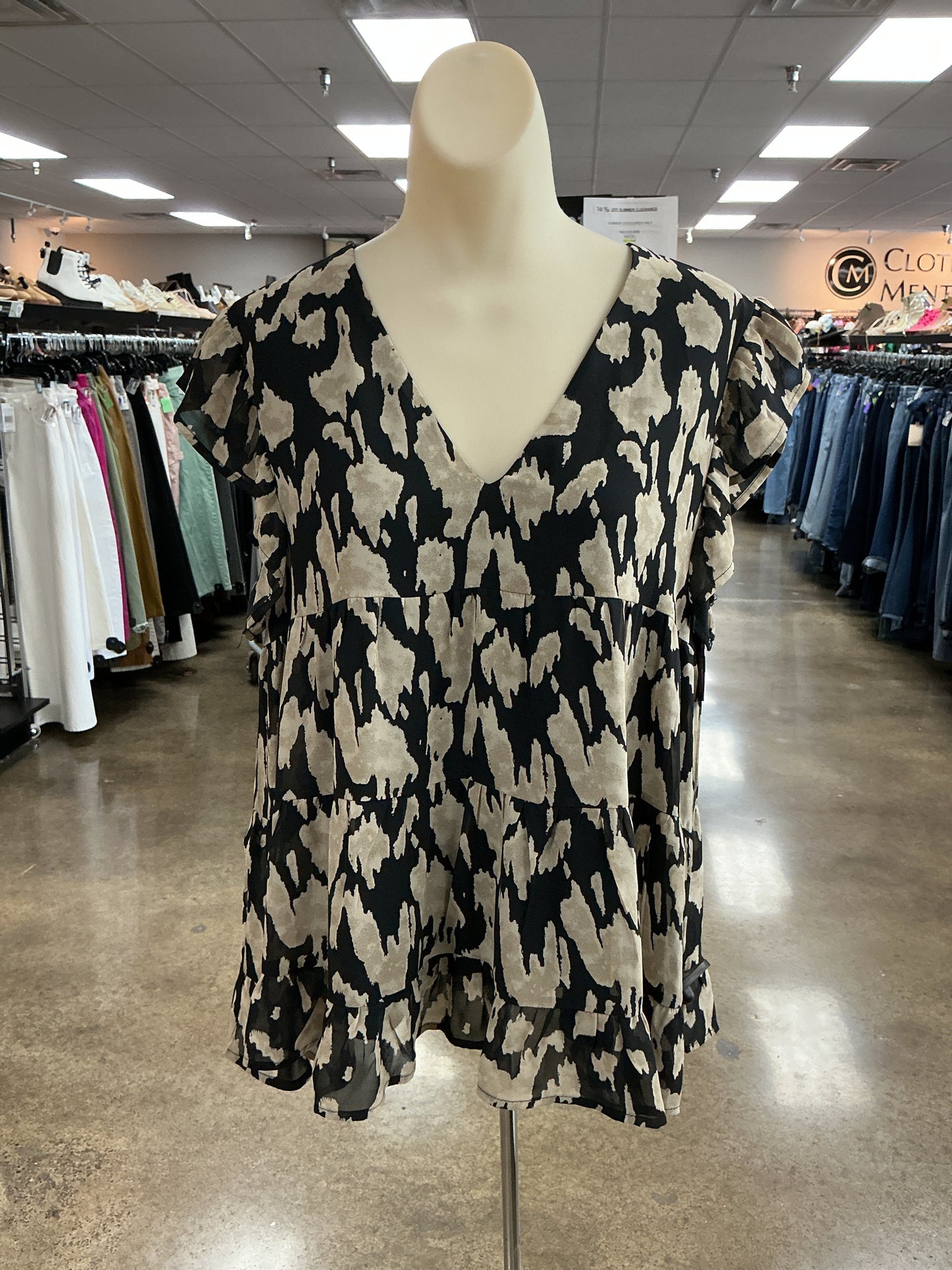 Top Ss By Entro In Black & Cream, Size:S