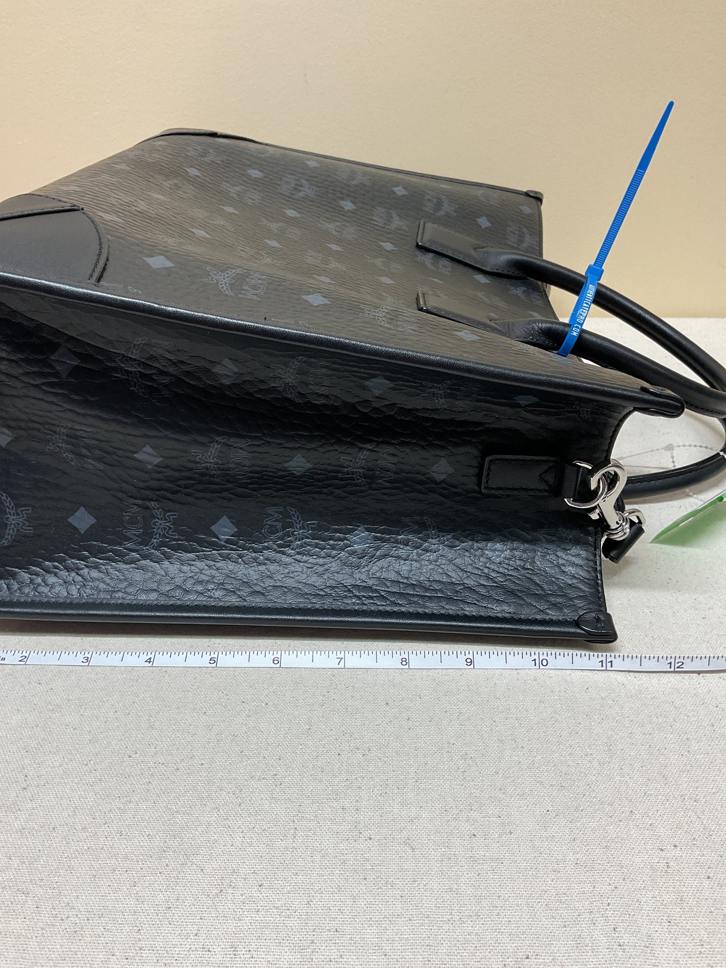 Handbag Luxury Designer By Mcm In Black, Size:Large