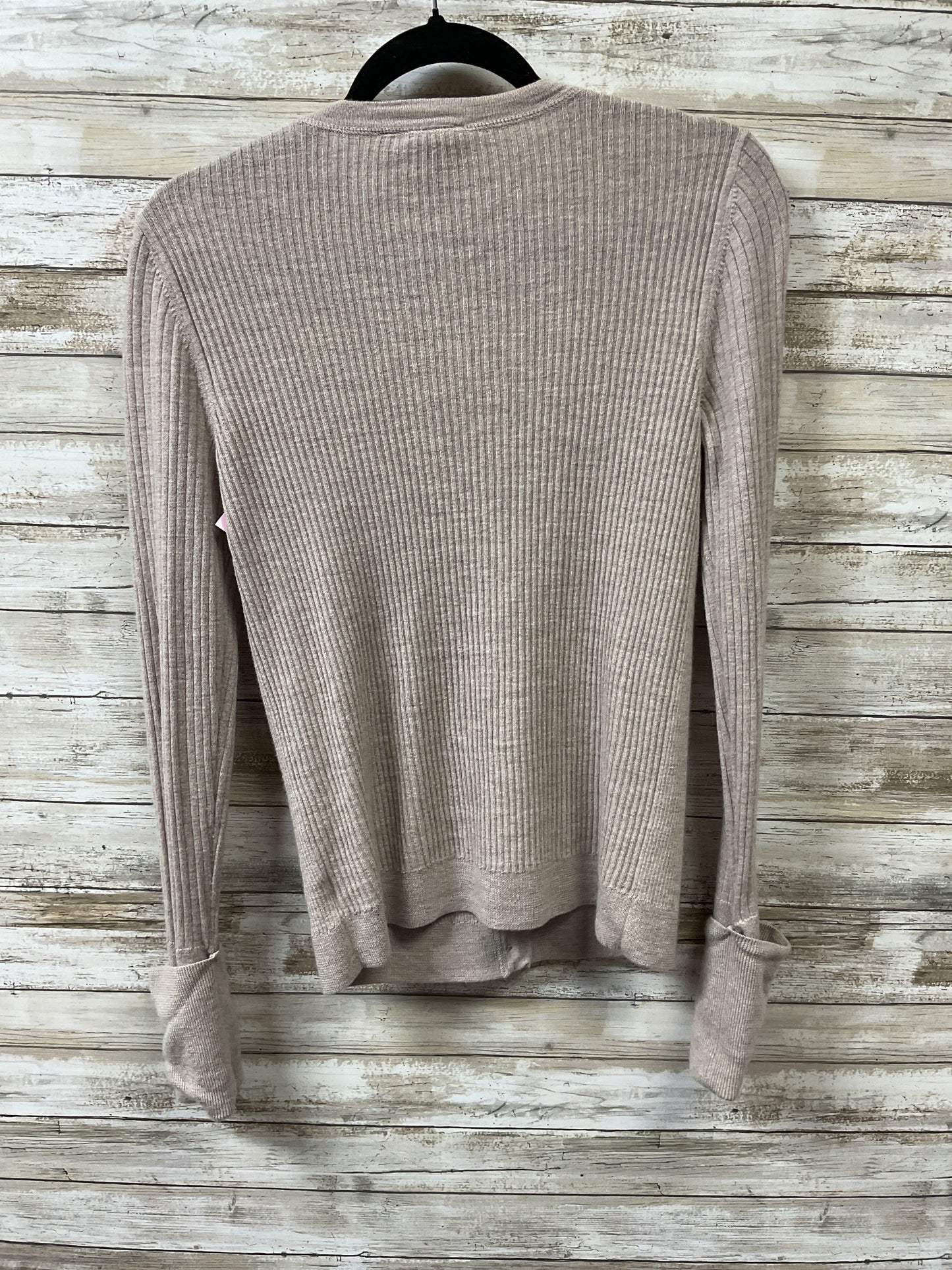 Sweater Cardigan Designer By Tory Burch In Tan, Size:L