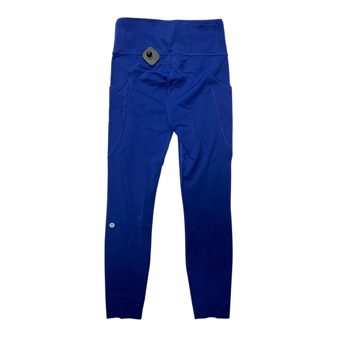 Athletic Leggings By Lululemon In Blue, Size:6