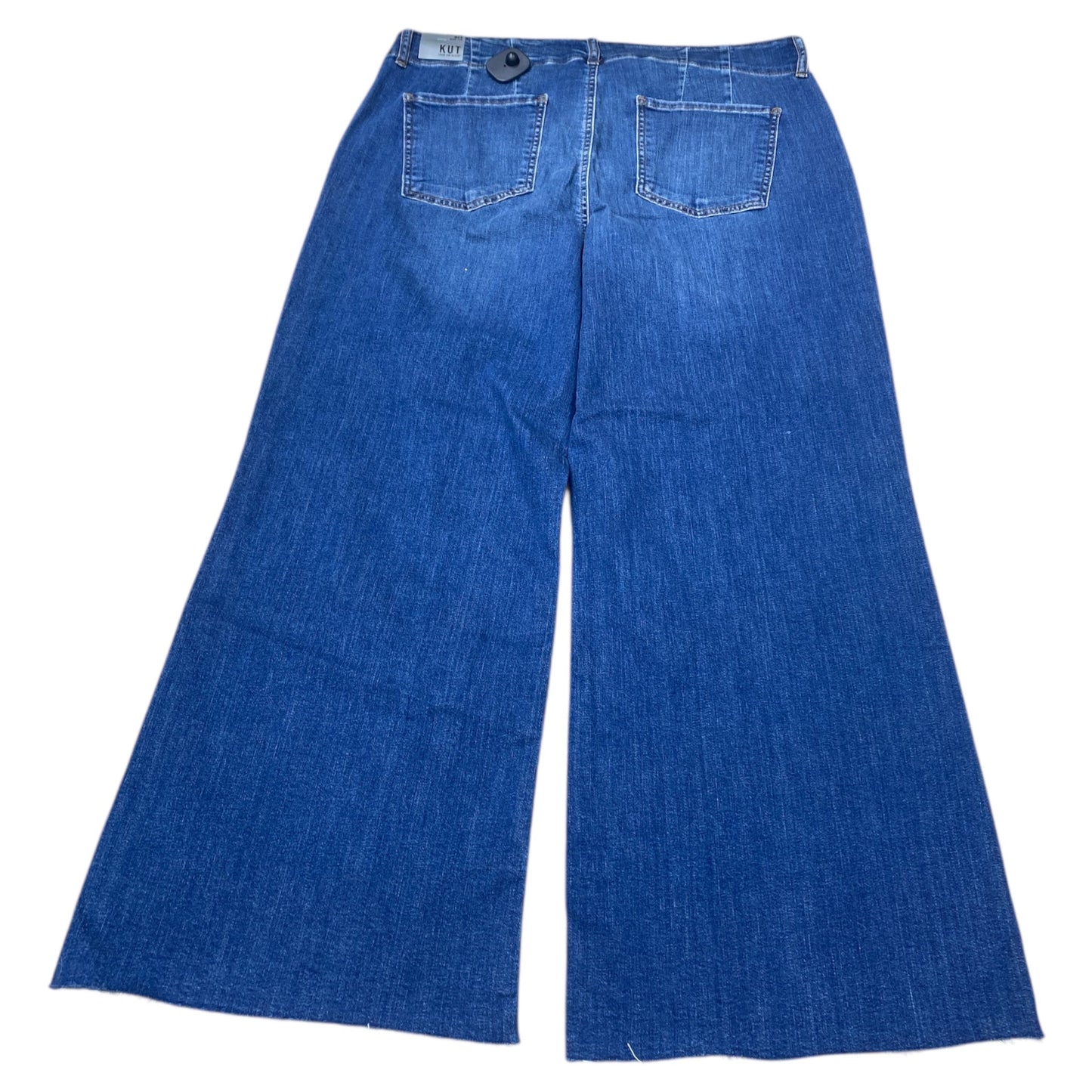 Jeans Wide Leg By Kut In Blue Denim, Size:18